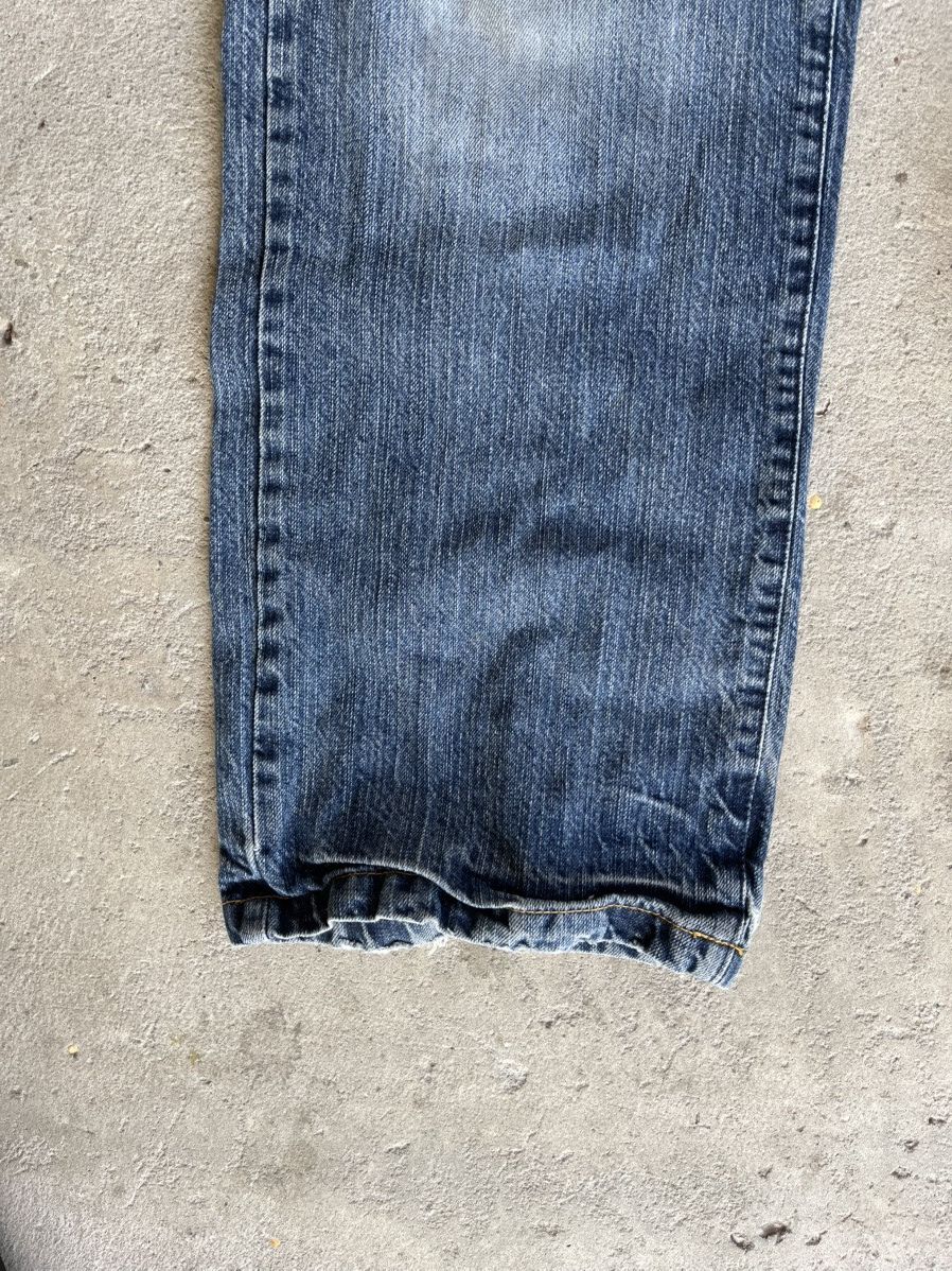 If Six Was Nine × Japanese Brand × Le Grande Bleu (L.G.B.) Faded Thrashed Crash Denim Pants Jeans like Rick Owens Y2K Size US 33 - 10 Thumbnail