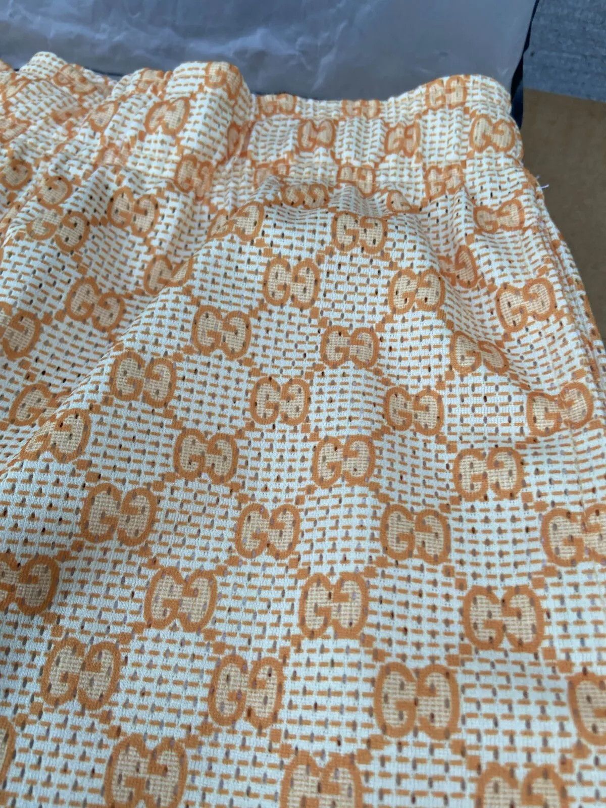 Bravest Studios ⚡️ Bravest Studios Orange GG Monogram Shorts S Small ⚡️ Size US 28 / EU 44 - 2 Thumbnail