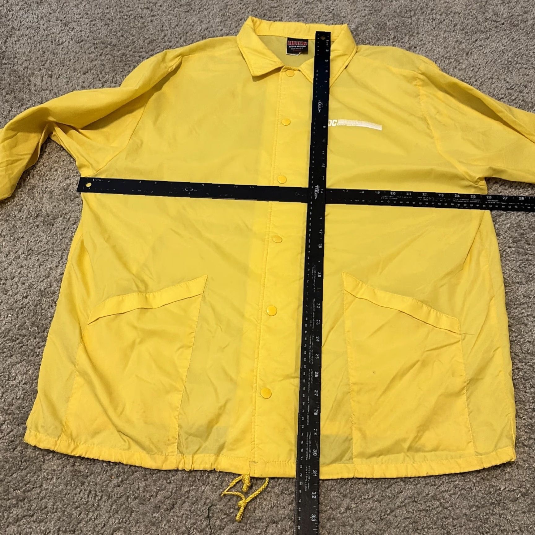 Vintage VINTAGE 70s Yellow Button Front Hilton Windbreaker Jacket - Men XL Nylon, Roe ROC Properties, Jacket Size US XL / EU 56 / 4 - 4 Thumbnail
