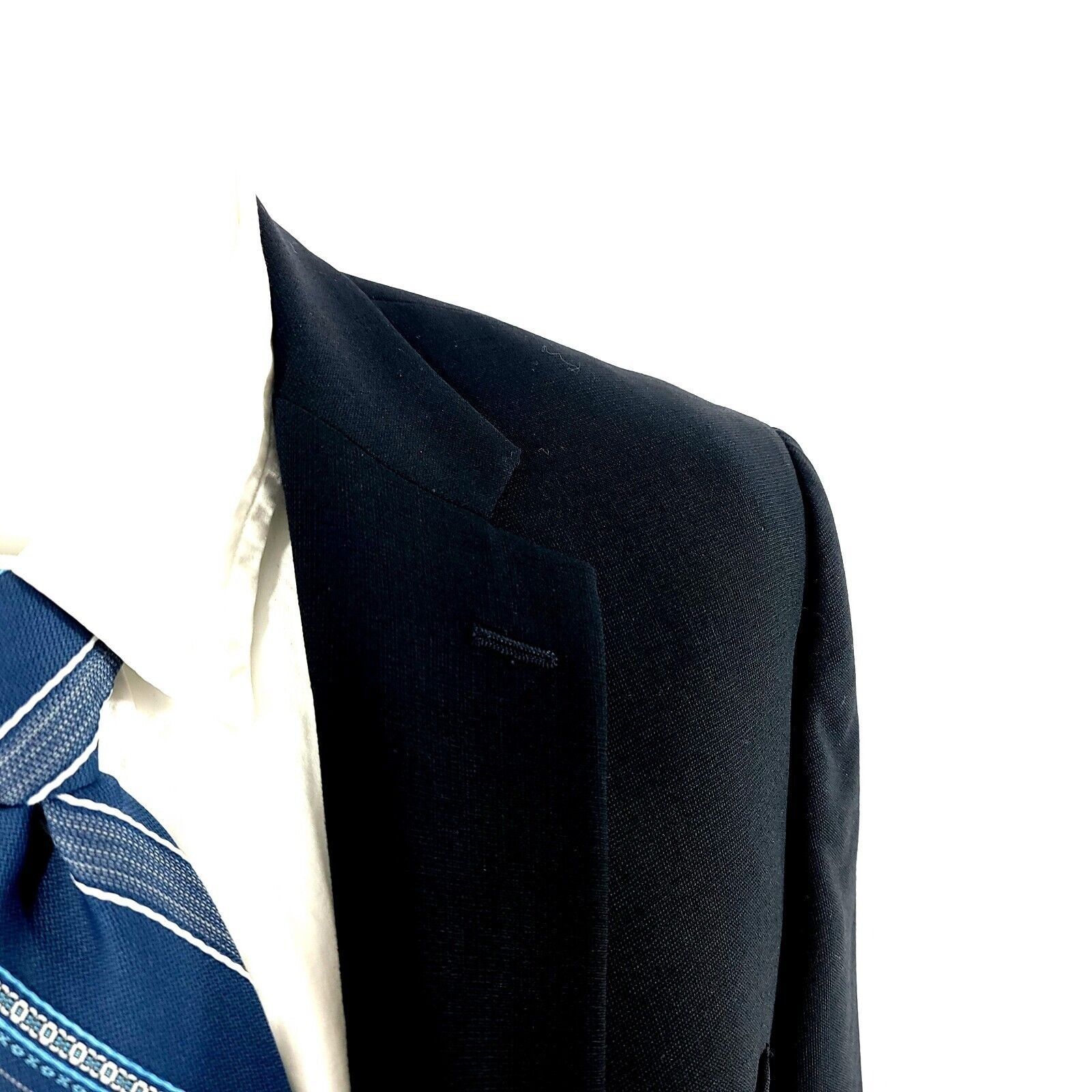 Pronto Uomo Pronto Uomo Wool Polyester 2 Button Blazer 38S Blue Tagged 4 Size 38S - 2 Thumbnail