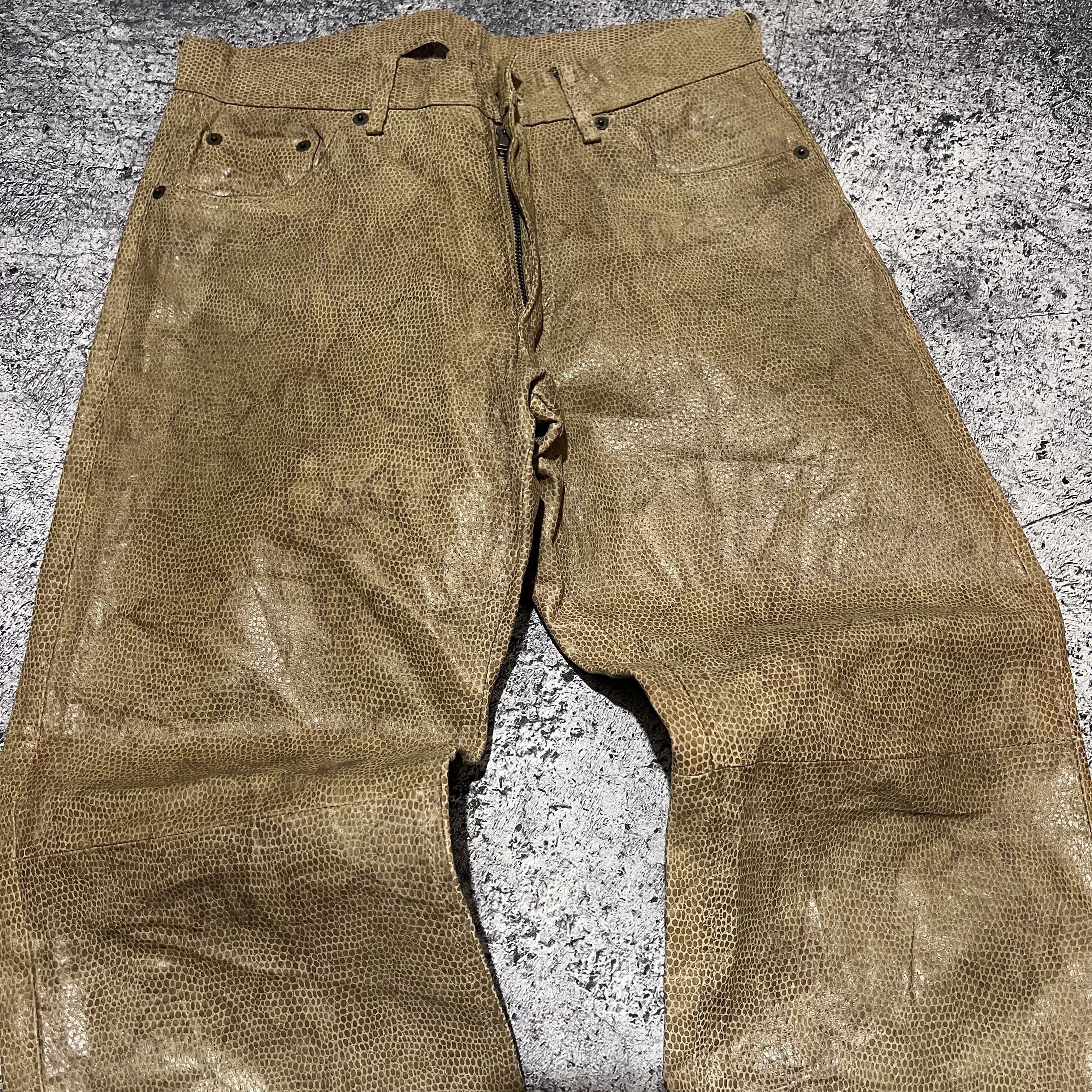Japanese Brand 2000s Japanese Hysteric Snake Python Skin Leather Pants y2k Size US 29 - 2 Thumbnail