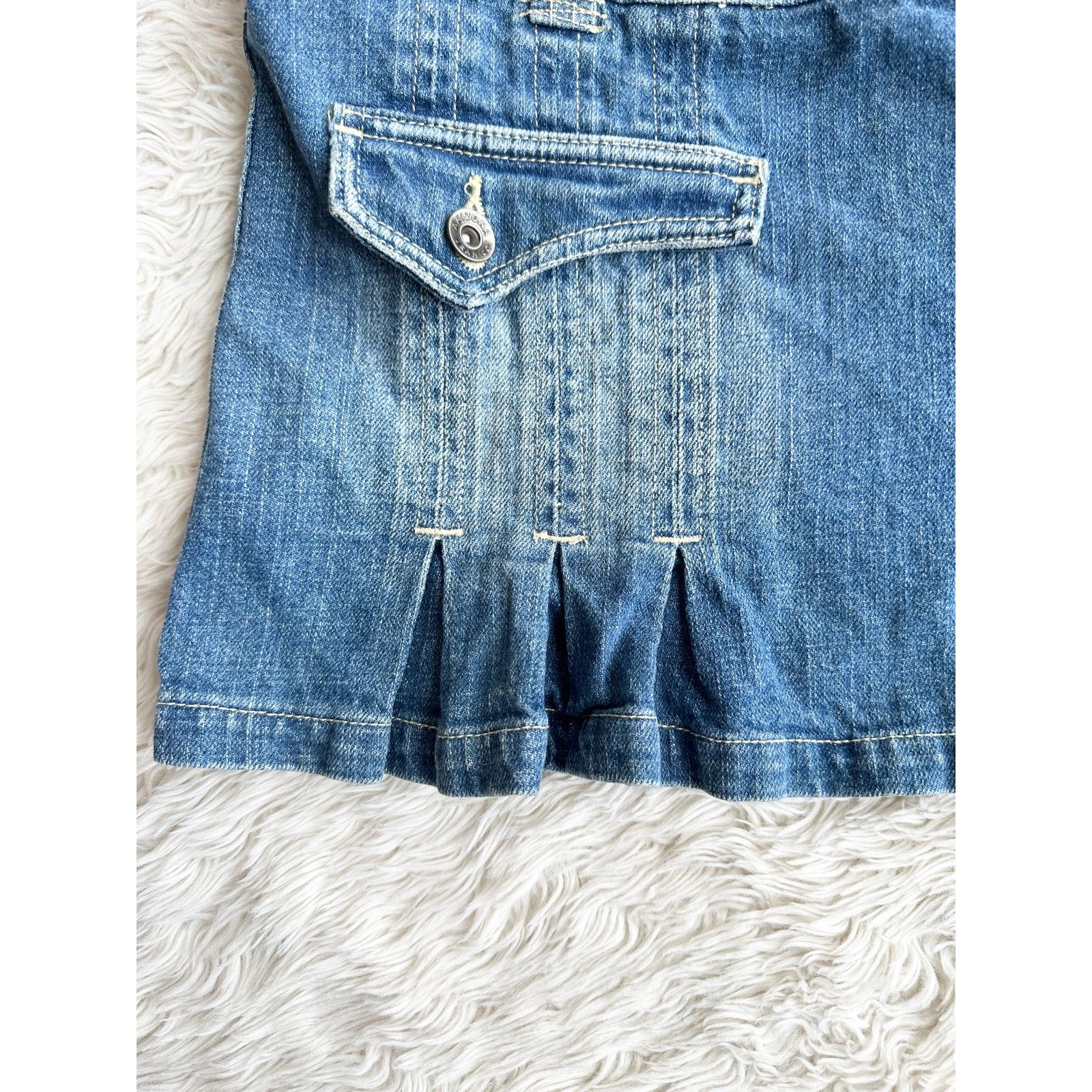 Arizona Jean Co. Y2K Pleated Miniskirt Overall Mini Dress Size M / US 6-8 / IT 42-44 - 7 Thumbnail