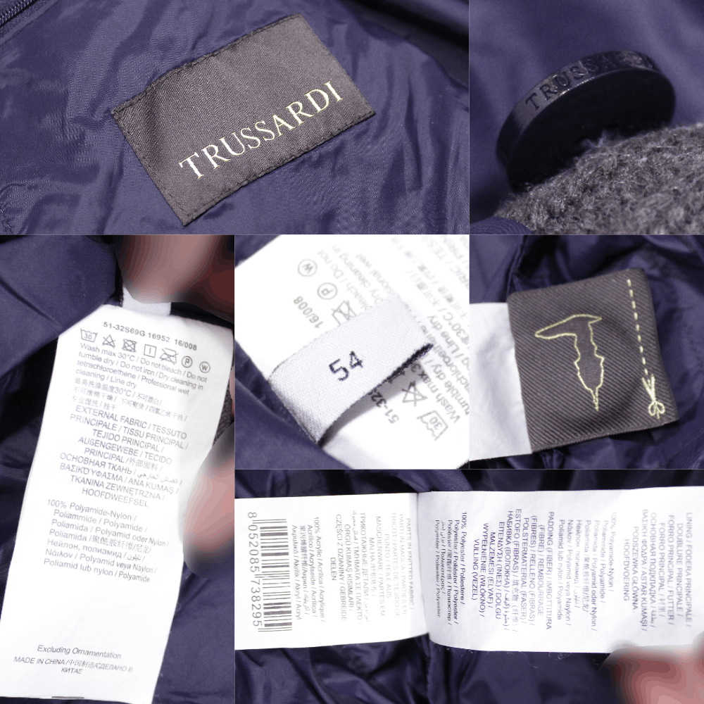 Trussardi Logo Nylon Puffer Size US L / EU 52-54 / 3 - 7 Thumbnail