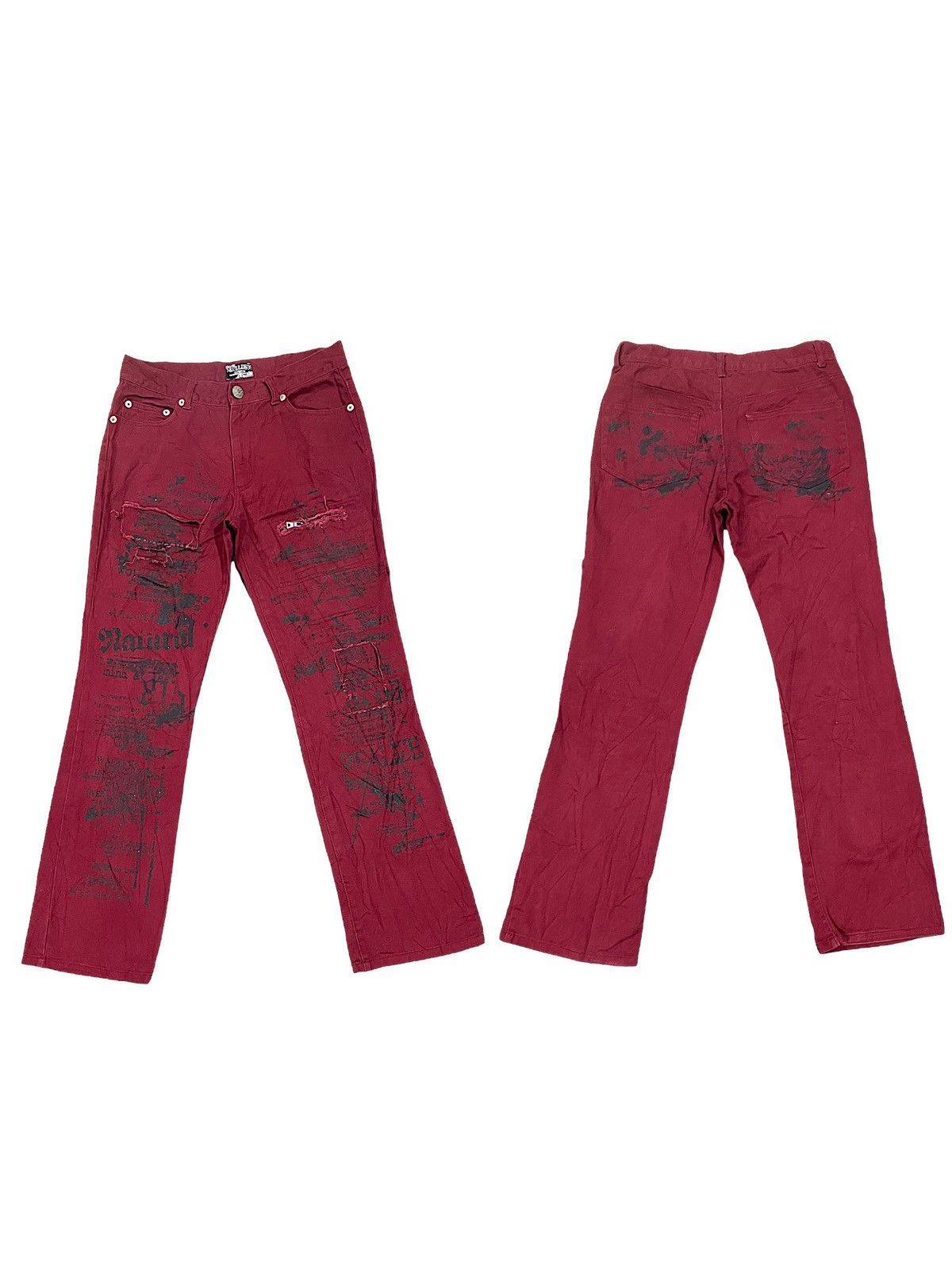 If Six Was Nine × Japanese Brand × Le Grande Bleu (L.G.B.) Japanese Skulldeos Bones Of Cerebral Cranium Jeans Size US 32 / EU 48 - 3 Thumbnail