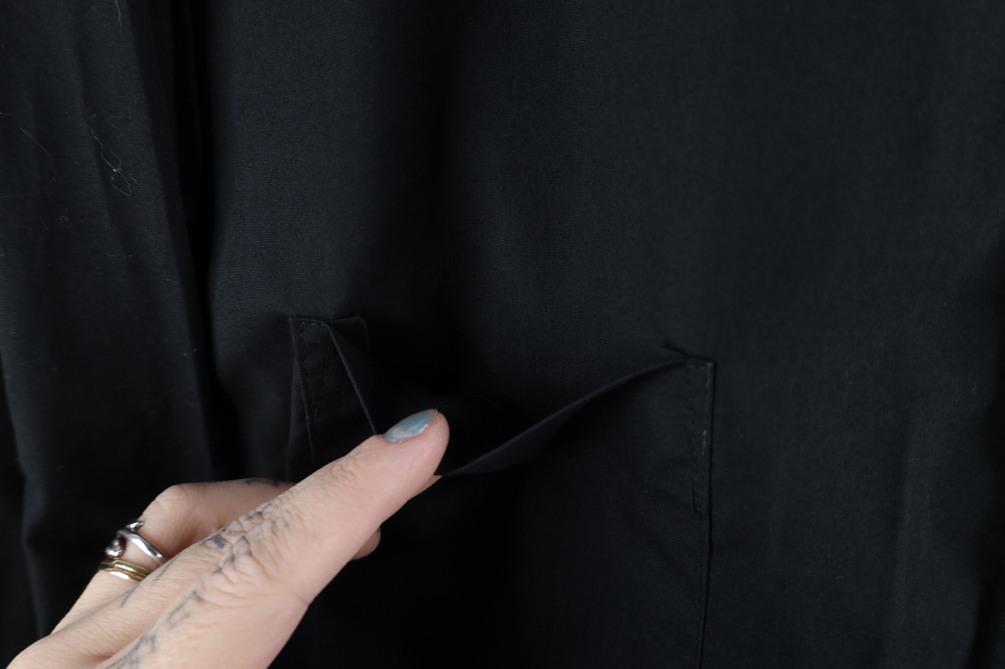 Vintage Vintage 60s 70s Streetwear Collar Button Shirt Black USA Size US M / EU 48-50 / 2 - 4 Thumbnail