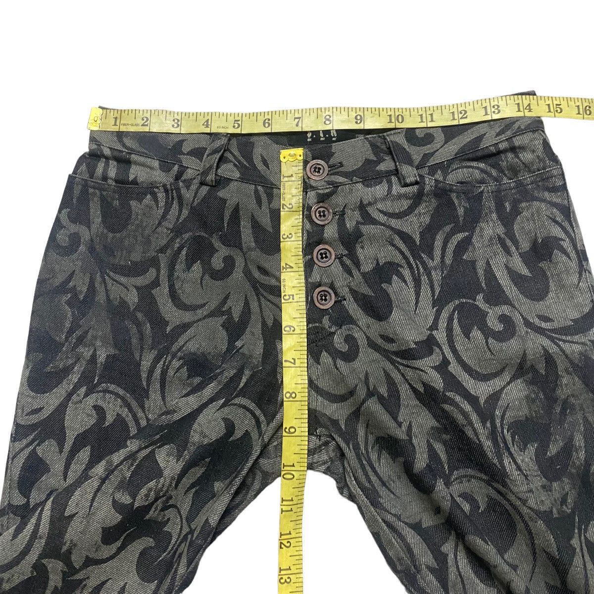 Japanese Brand BLACK PEACE NOW Tribal Coated Flare Pants Size US 28 / EU 44 - 17 Thumbnail