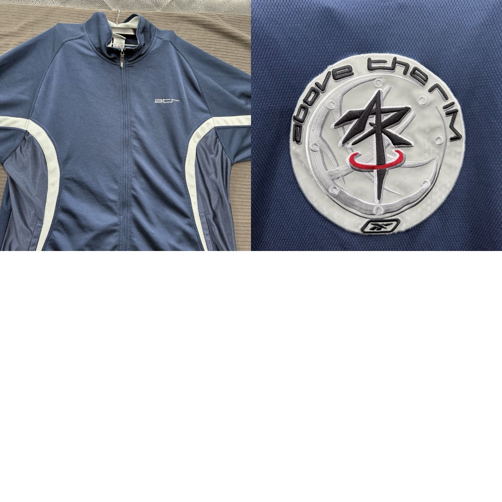 Reebok VINTAGE Reebok Jacket Men 3XL Blue Polyester Above The Rim Track Warmup Y2K (Basketball) Activewear Full Zip 90s Logo Mens Size US XXL / EU 58 / 5 - 8 Thumbnail