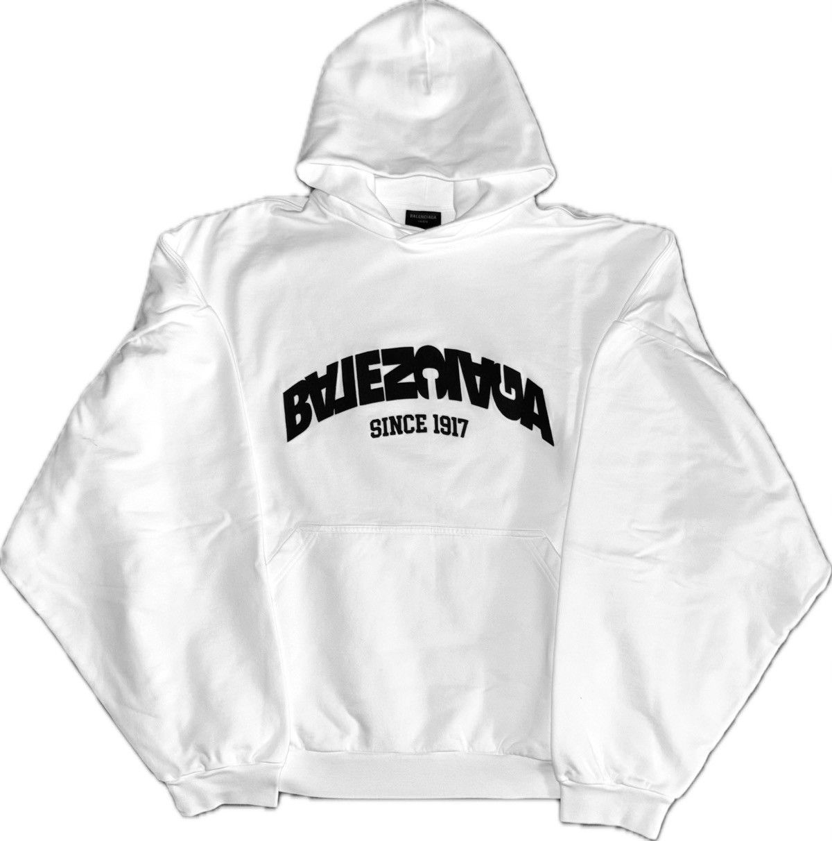 Balenciaga Balenciaga Back Flip Round Hoodie Size S / US 4 / IT 40 - 1 Thumbnail