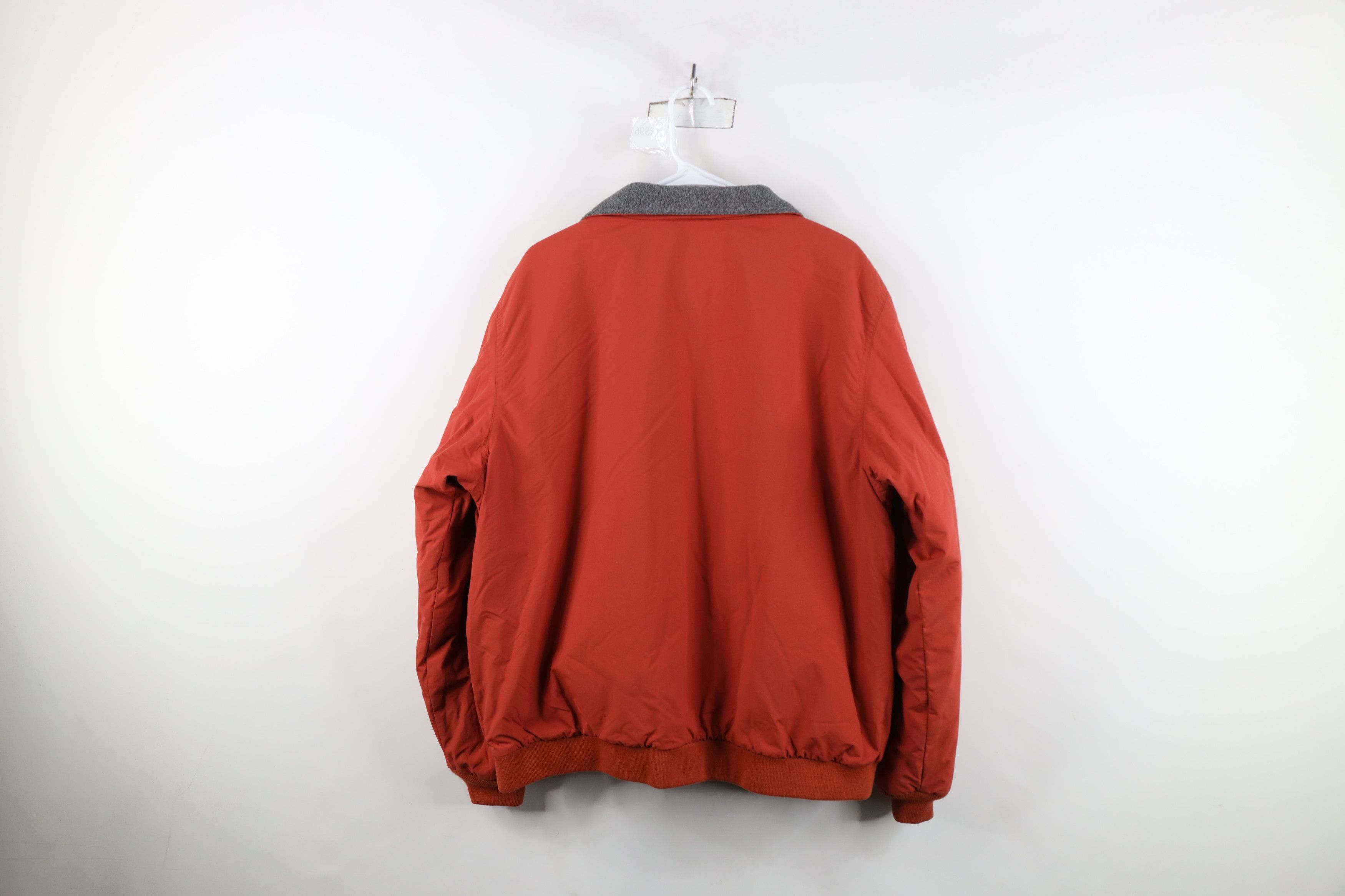 L.L. Bean Vintage LL Bean Fleece Lined Full Zip Bomber Jacket Orange Size US L / EU 52-54 / 3 - 13 Thumbnail