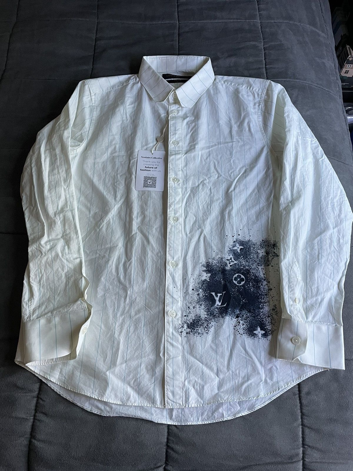 Louis Vuitton Louis Vuitton Monogram Striped Shirt Size US XXL / EU 58 / 5 - 1 Thumbnail