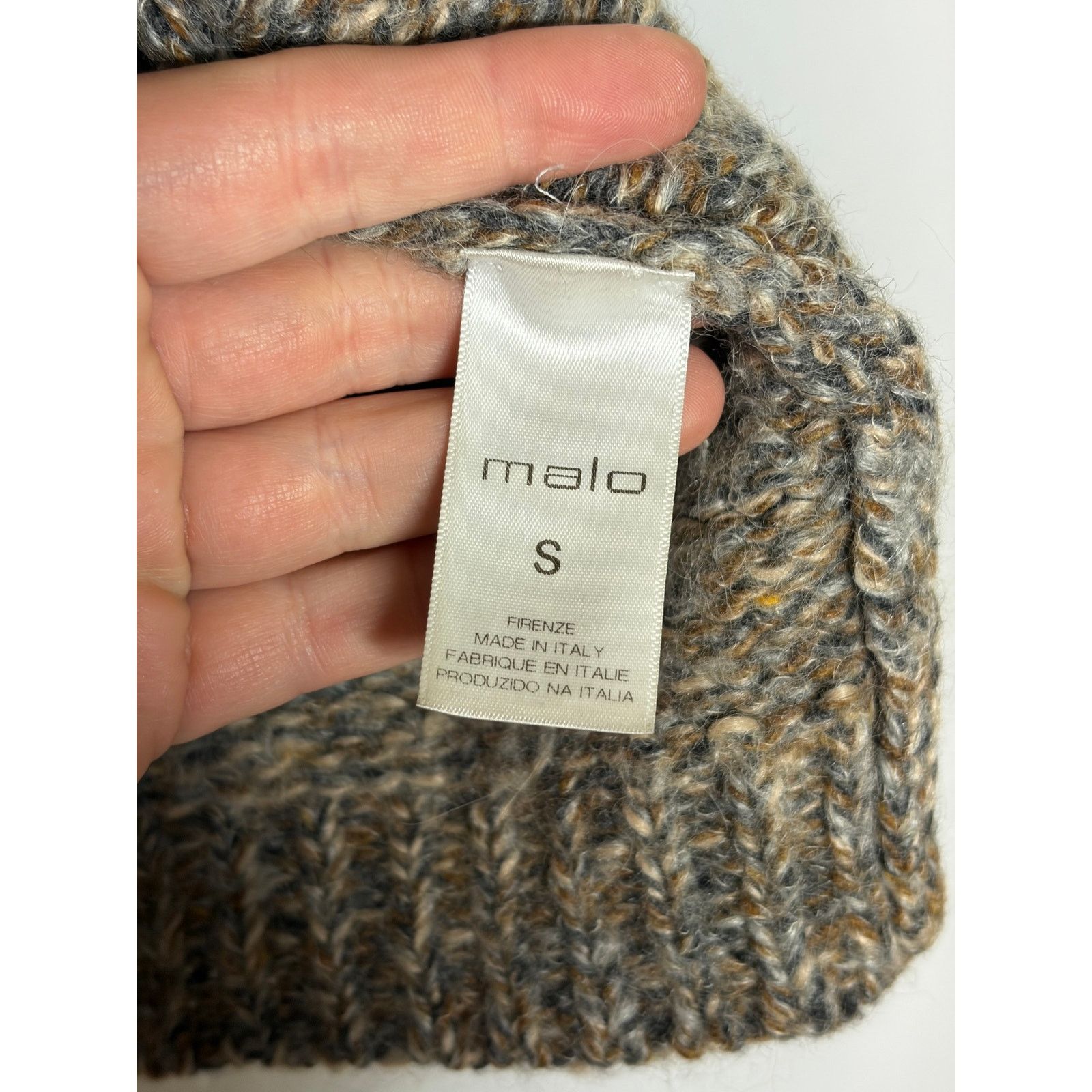 Malo Malo oversized brown marked chunky knit open cardigan sz S Size S / US 4 / IT 40 - 5 Thumbnail