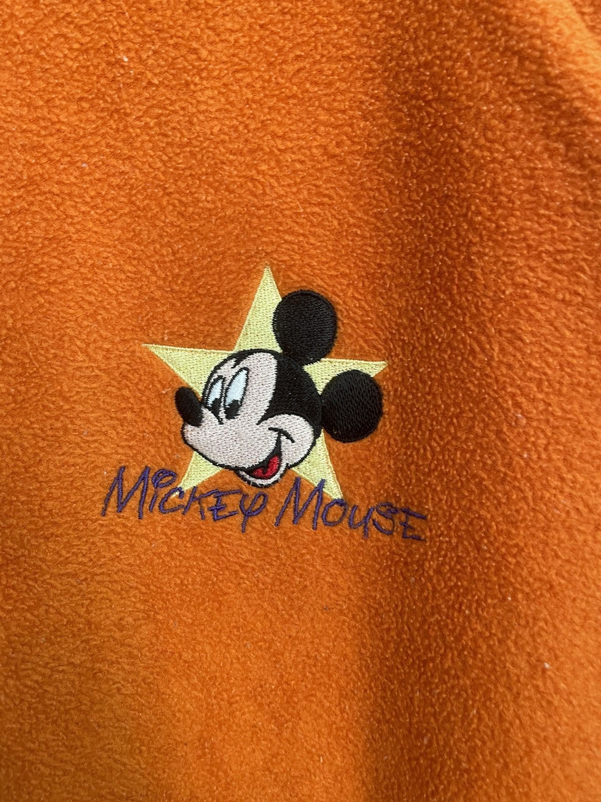 Japanese Brand Vintage Mickey Fleece Jacket M Orange Size US M / EU 48-50 / 2 - 4 Thumbnail