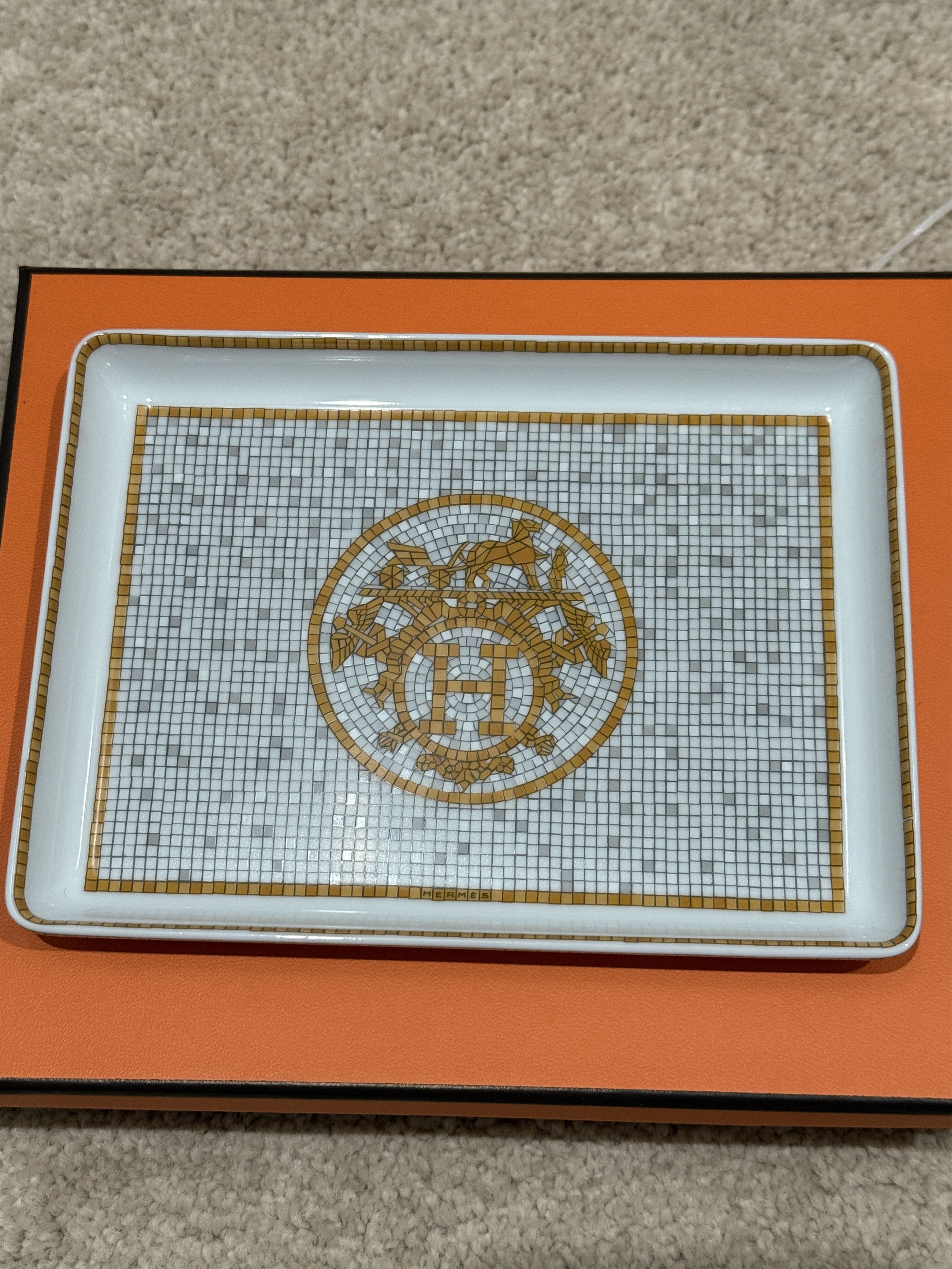 Hermes New Hermès Mosaique au 24 gold tray - small model Size ONE SIZE - 4 Thumbnail