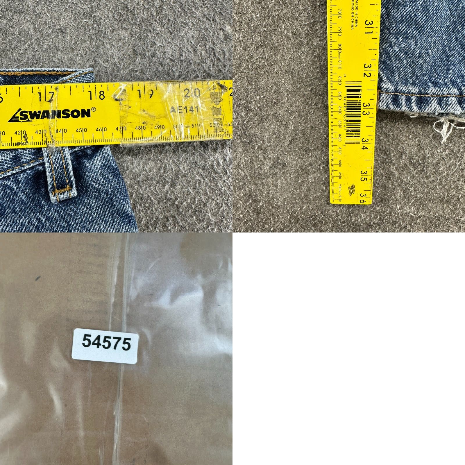 Levi's VTG Levi's 550 Jeans Mens 38x34 Blue Relaxed Taper Distressed 5-Pocket Denim Cotton 36 Waist 34 Inseam Vintage 90s Shirt? Size US 38 / EU 54 - 10 Thumbnail