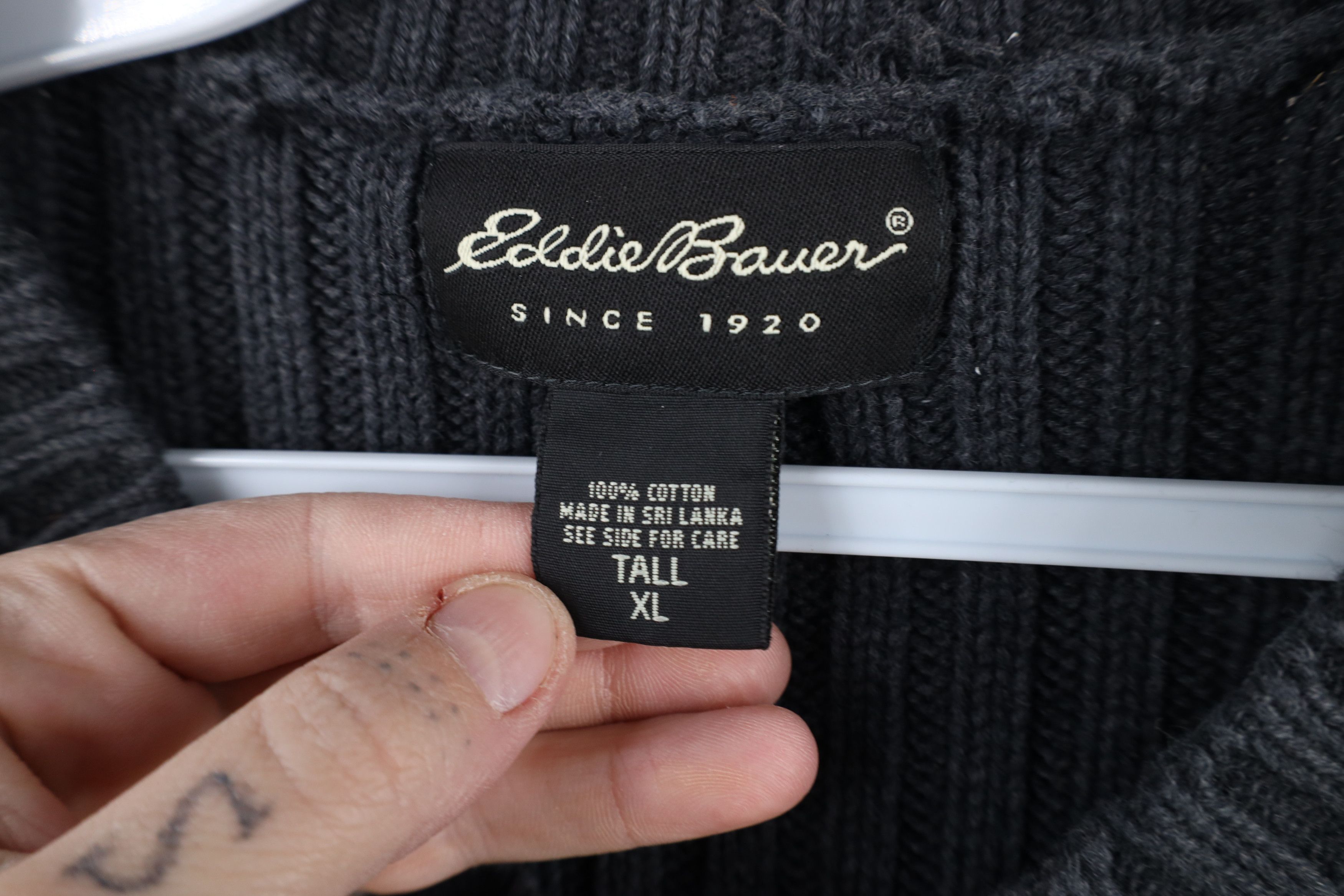 Eddie Bauer × Vintage Vintage 90s Eddie Bauer Heavyweight Ribbed Knit Sweater Blue Size XL / US 12-14 / IT 48-50 - 5 Thumbnail