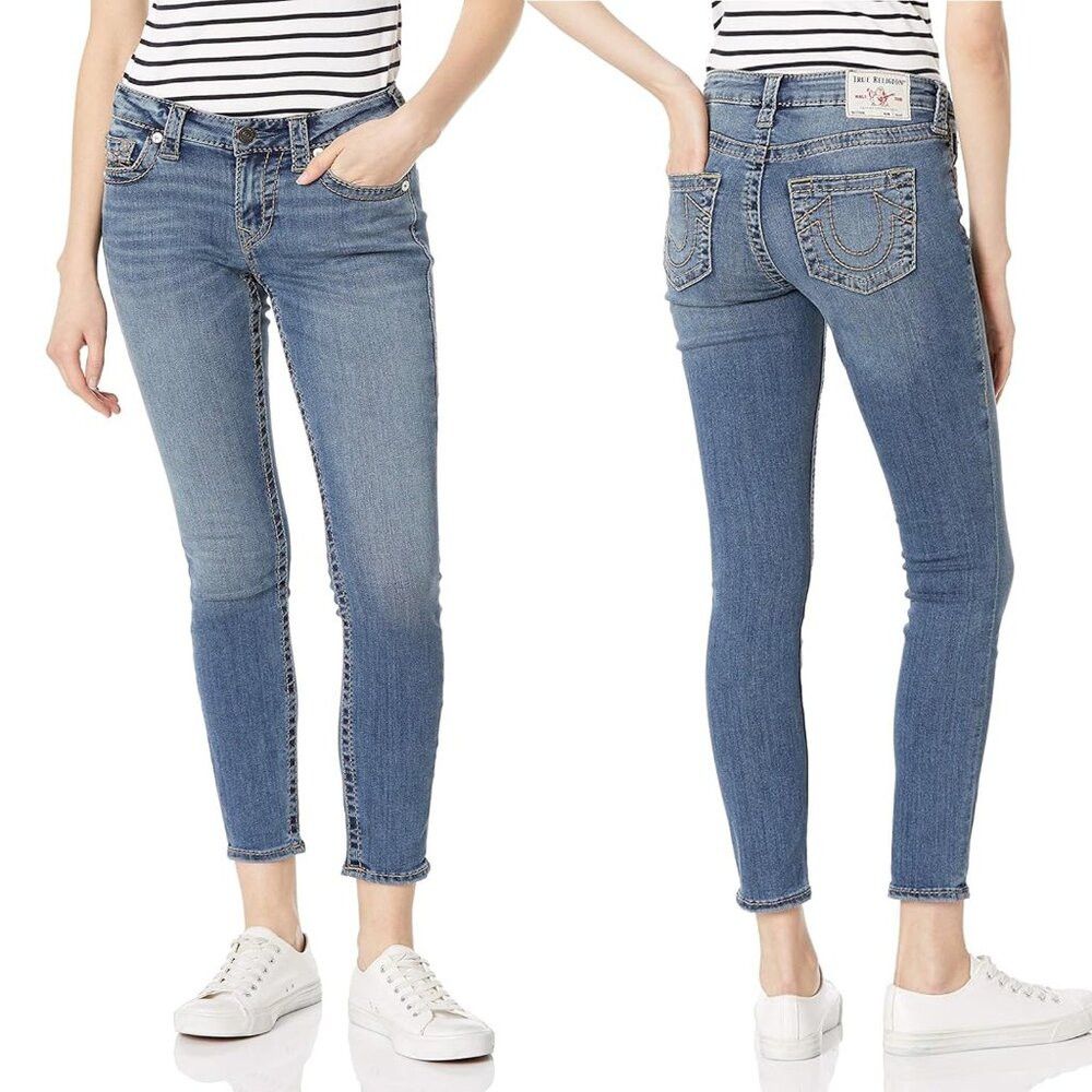 True Religion NWT New $199 True Religion JENNIE MID RISE BIG T CURVY SKIN Size 27" / US 4 / IT 40 - 1 Thumbnail