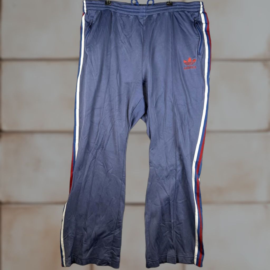 Adidas VINTAGE Adidas Pants Track XXL Blue White Red Striped Athletic 2XL Mens Regular Size Inseam 30 in Mens Size US 39 - 1 Thumbnail