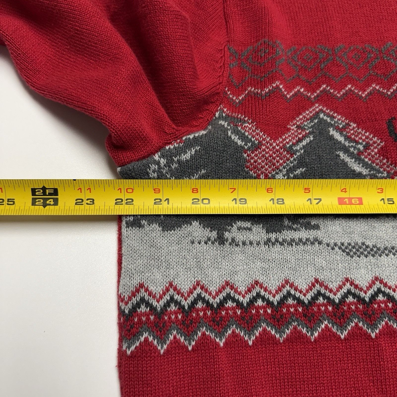 Chaps Ralph Lauren Chaps Ralph Lauren Knit Sweater Adult Large 22x25 Red Winter Size US L / EU 52-54 / 3 - 6 Thumbnail