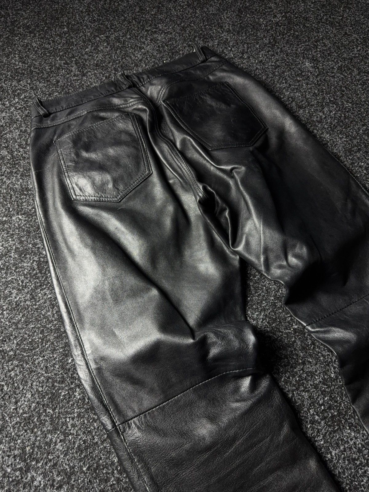 Leather Y2K Vintage Leather Pants Opium Style Alt Biker USA Rare Size US 28 / EU 44 - 16 Thumbnail
