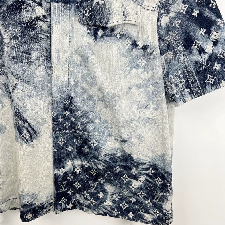Louis Vuitton Louis Vuitton size 4l Cashew flower tie-dyed logo denim sho Size US XXL / EU 58 / 5 - 4 Thumbnail