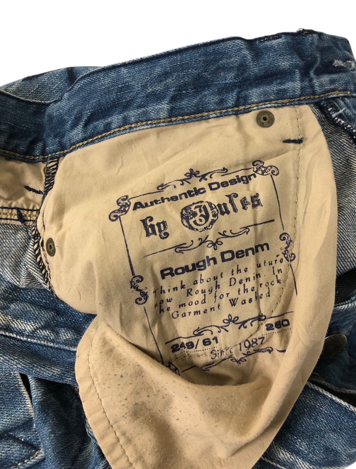 Japanese Brand Jules Stone Washed Denim Jeans Size US 32 / EU 48 - 11 Thumbnail