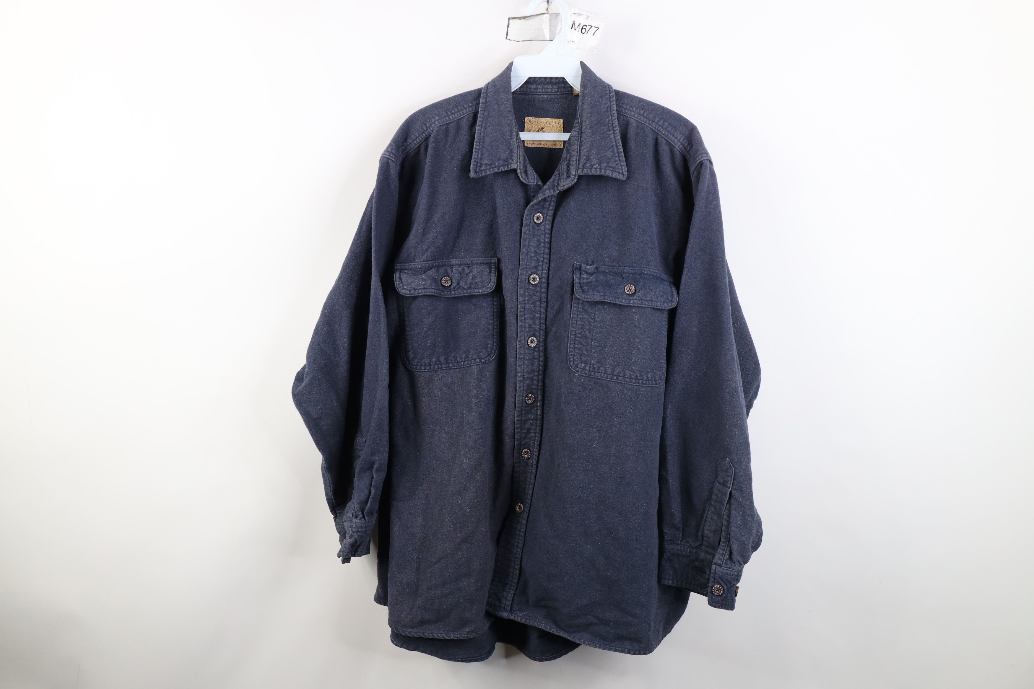 Vintage Vintage 90s Y2K Streetwear Heavy Chamois Cloth Button Shirt Size US XL / EU 56 / 4 - 1 Thumbnail