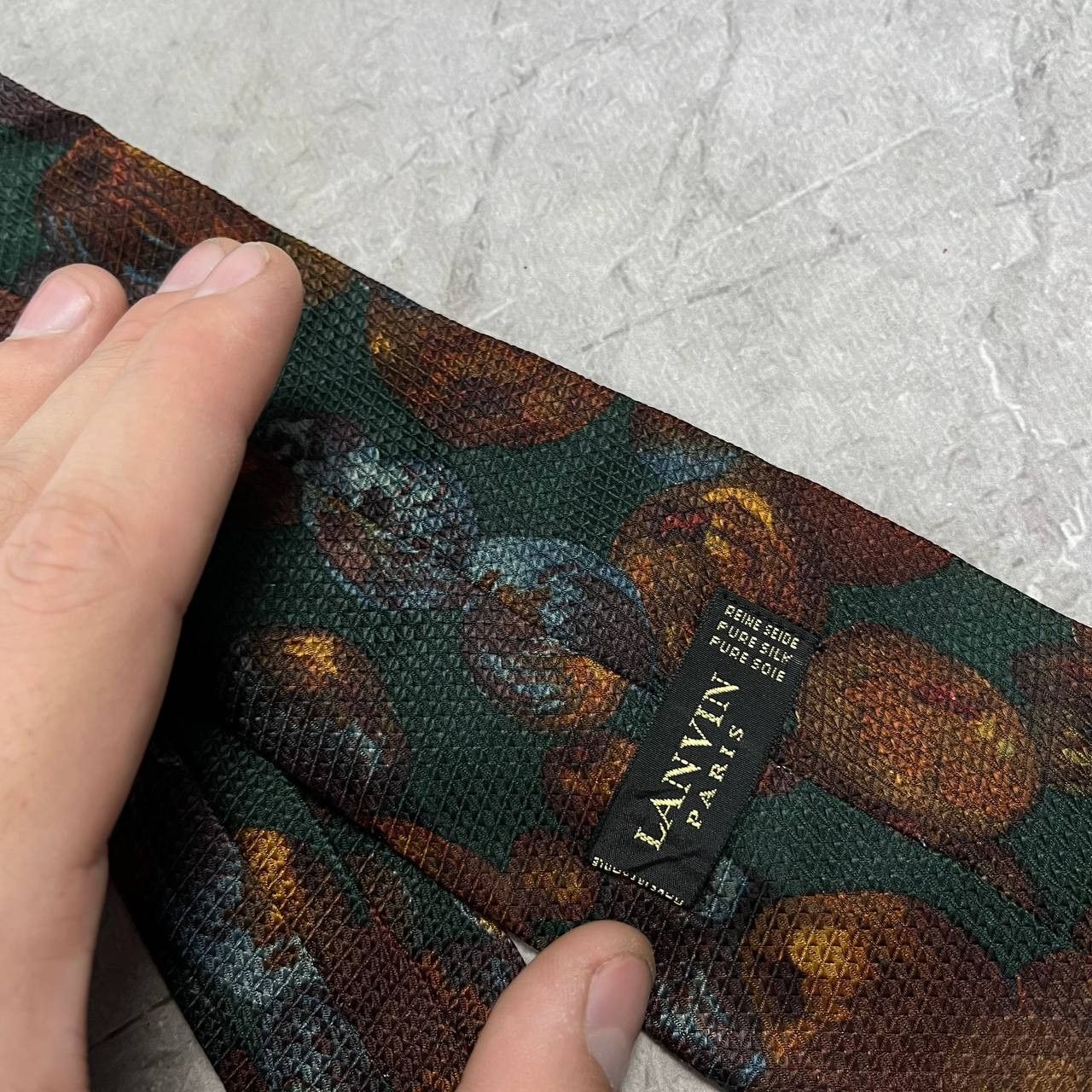 Lanvin Lanvin Paris Men's Floral Bron Tie 100% SILK Size ONE SIZE - 4 Thumbnail