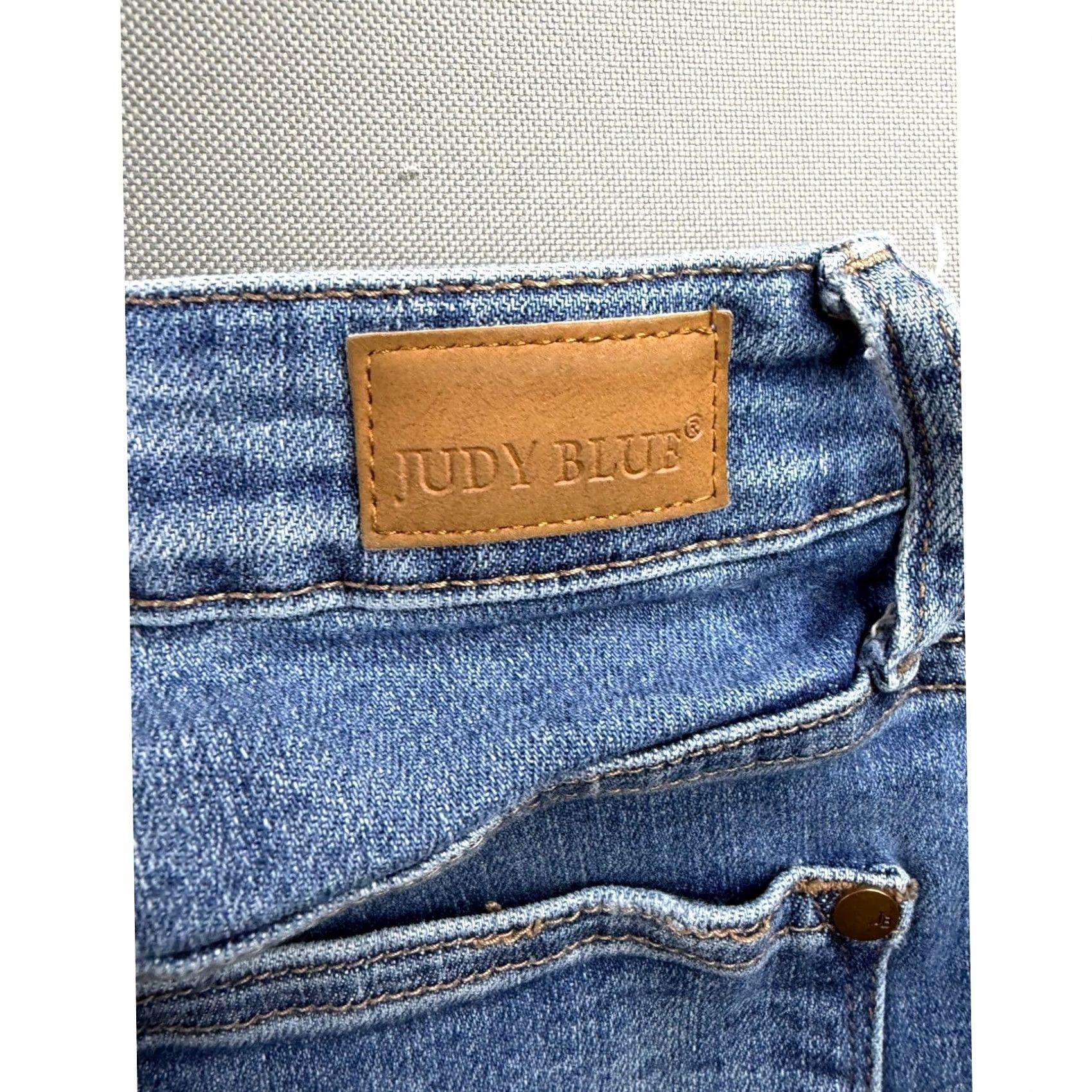 Vintage Judy Blue Skinny Jeans Women Blue High Rise Stretch Denim 29x27 Size 29" - 3 Thumbnail