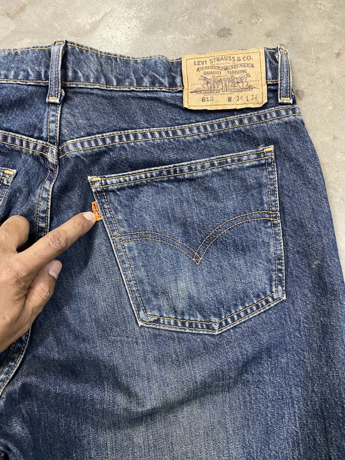 Hysteric Glamour × If Six Was Nine × Levi's Vintage Levis 612 Orange Tag Mud Rusty Denim Jeans @276 Size US 33 - 10 Thumbnail