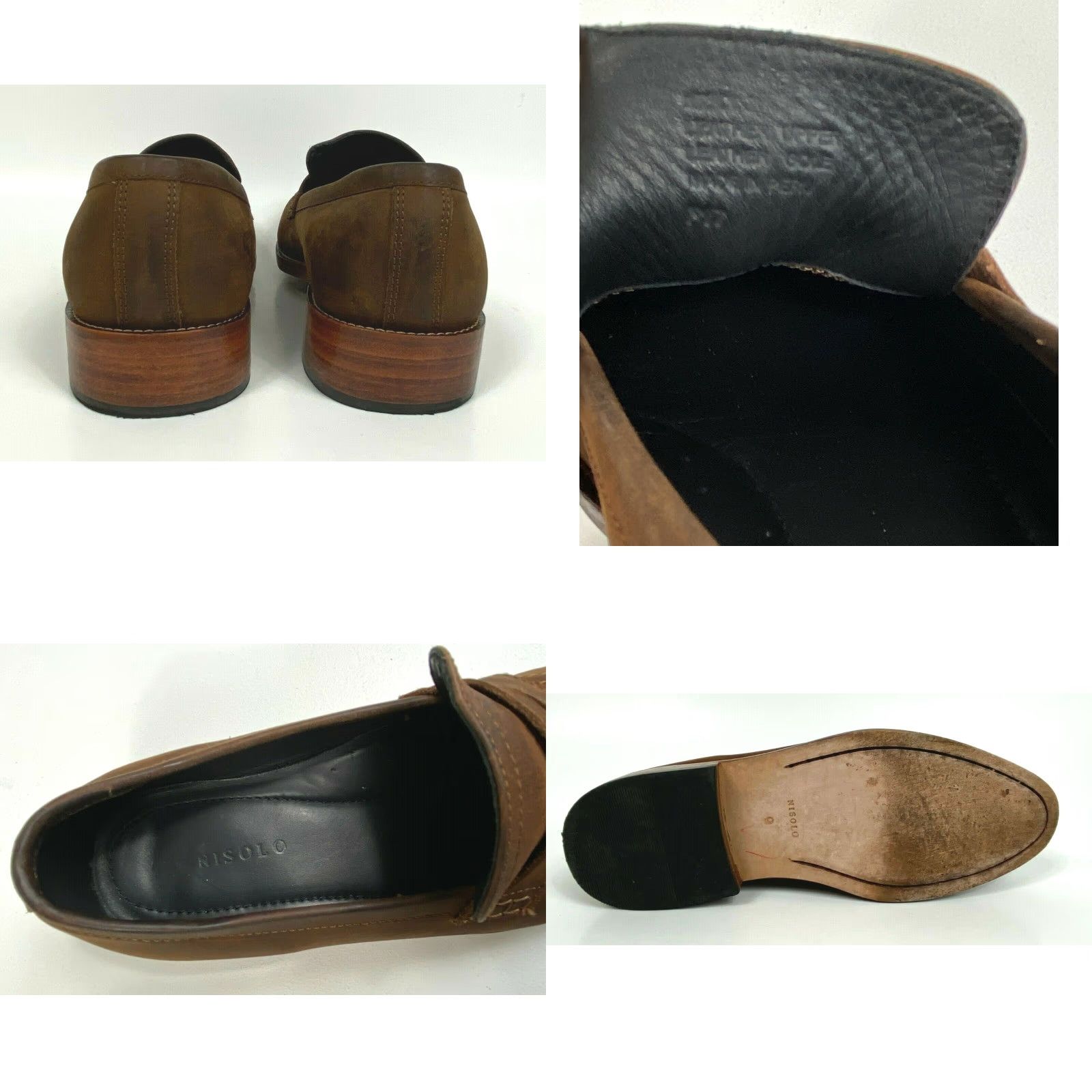Nisolo Nisolo Men's Chamberlain Penny Loafers Slip On Leather Brown 9 Dress Shoes Mens Shoes Size US 9 / EU 42 - 8 Thumbnail