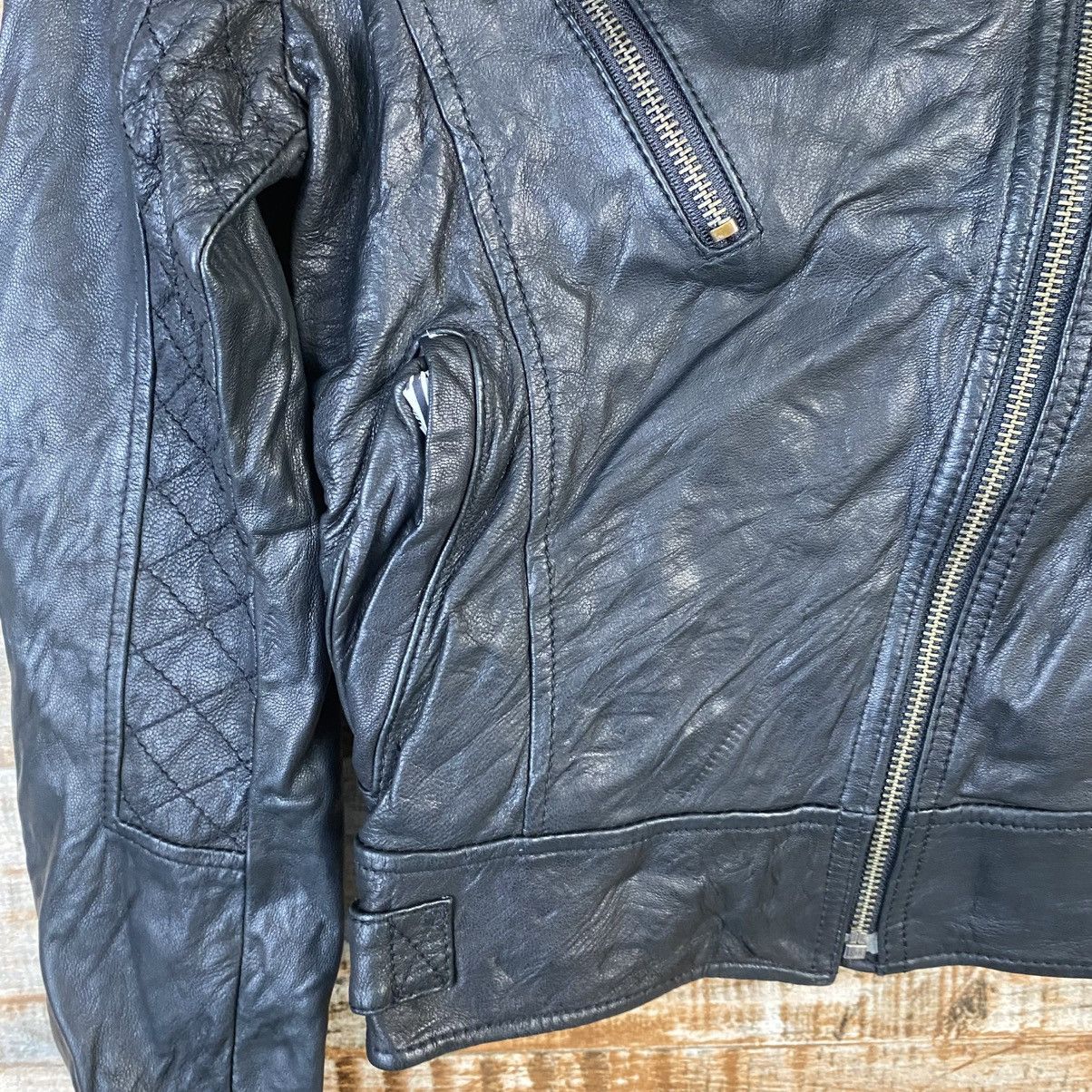 Genuine Leather DL Japan bikers vintage Black Leather Jacket #C1139 Size XS / US 0-2 / IT 36-38 - 10 Thumbnail