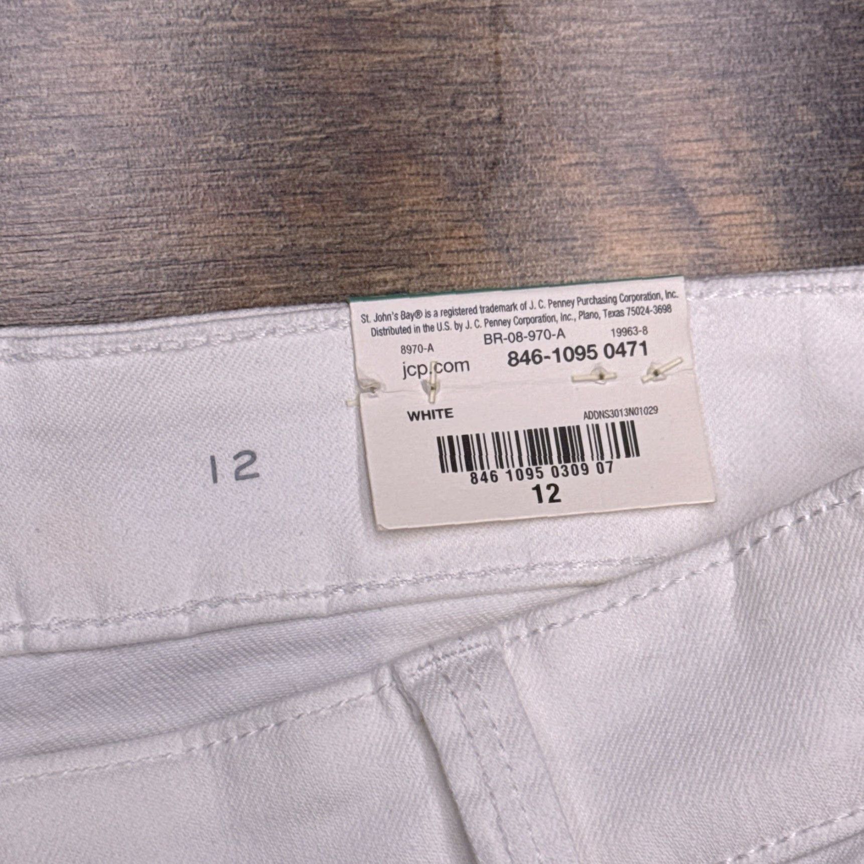 Vintage St Johns Bay Skinny Jeans Womens 12 White Mid Rise Stretch New Size 34" / US 12 / IT 48 - 6 Thumbnail