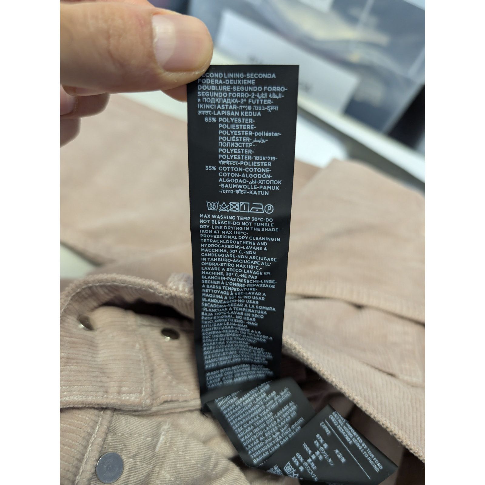 Tom Ford o1rshd1 Corduroy Slim Fit Denim Jeans in Pink Size US 30 / EU 46 - 19 Thumbnail