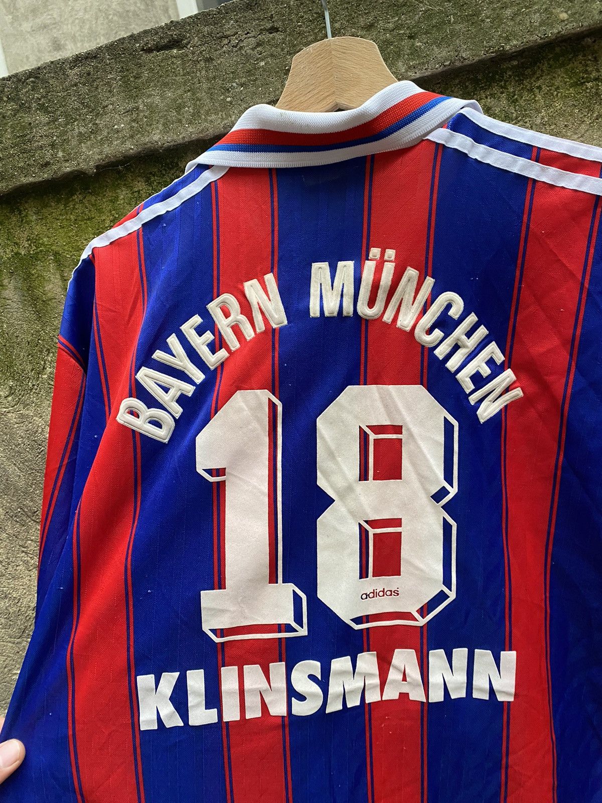 Adidas × Vintage Vintage 1997 Adidas Fc Bayern 18 Klinsmann Soccer Jersey Size US L / EU 52-54 / 3 - 7 Thumbnail