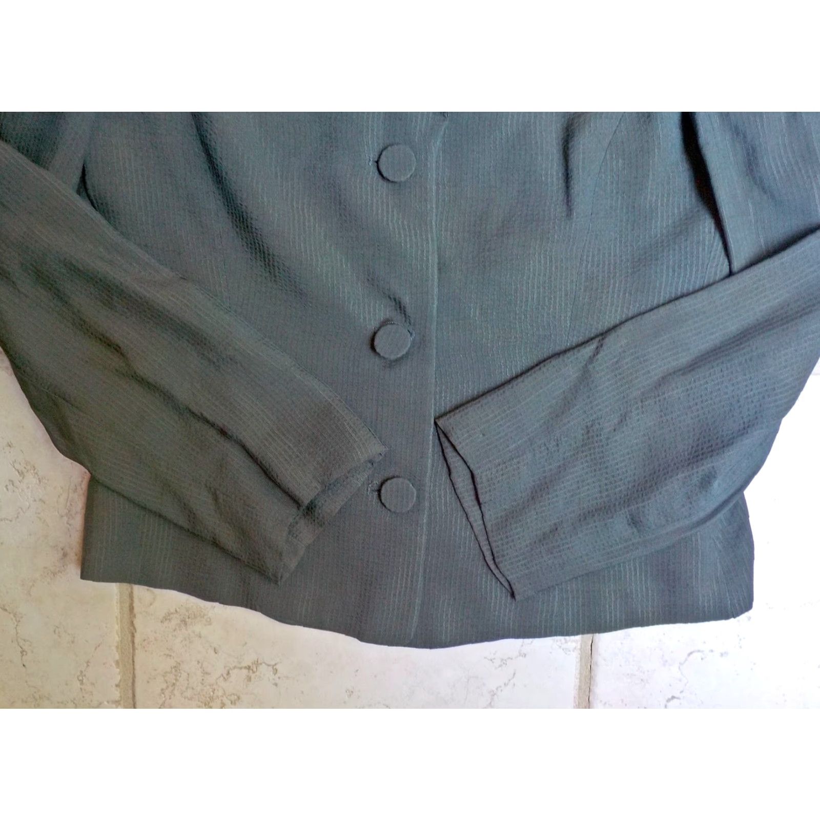 Emporio Armani Emporio Armani by Giorgio Armani Lightweight Rayon Blazer Gray Sz: 42 US: 6 Blazer Women Regular XS? (Note: original size info: Sz:42 US:6, Size: 6) Size M / US 6-8 / IT 42-44 - 4 Thumbnail
