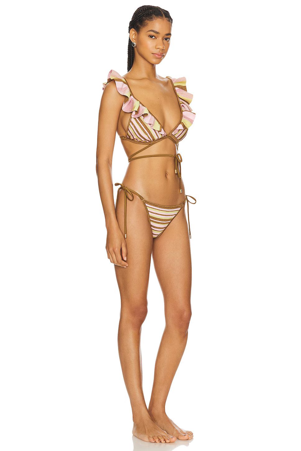 oc11z0525 Size : S / Wrap Bikini Set in Multicolor