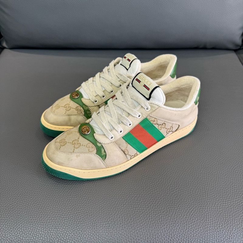 Gucci Gucci Screener Green Casual Sneakers 0079 Size US 10.5 / EU 43-44 - 1 Thumbnail