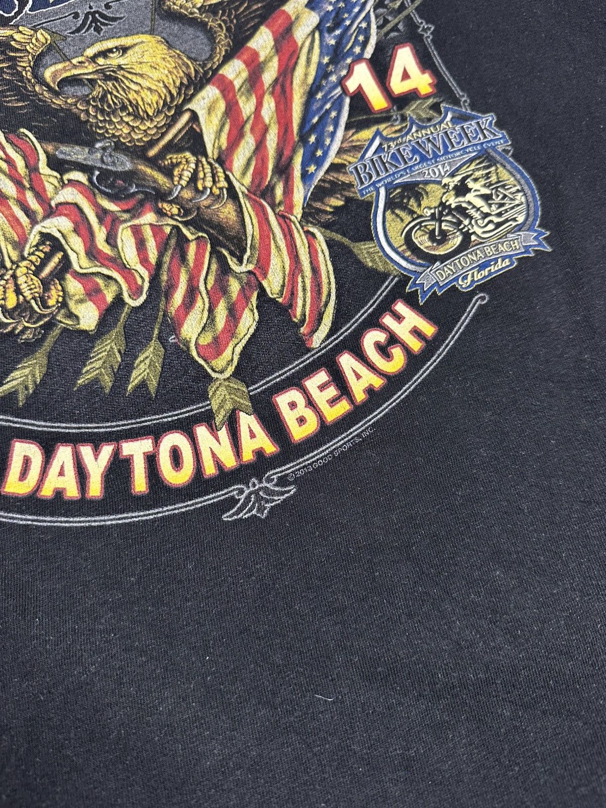 Harley Davidson Vintage Bike Week Daytona Beach Harley Moto Print T Shirt Size US XL / EU 56 / 4 - 9 Thumbnail
