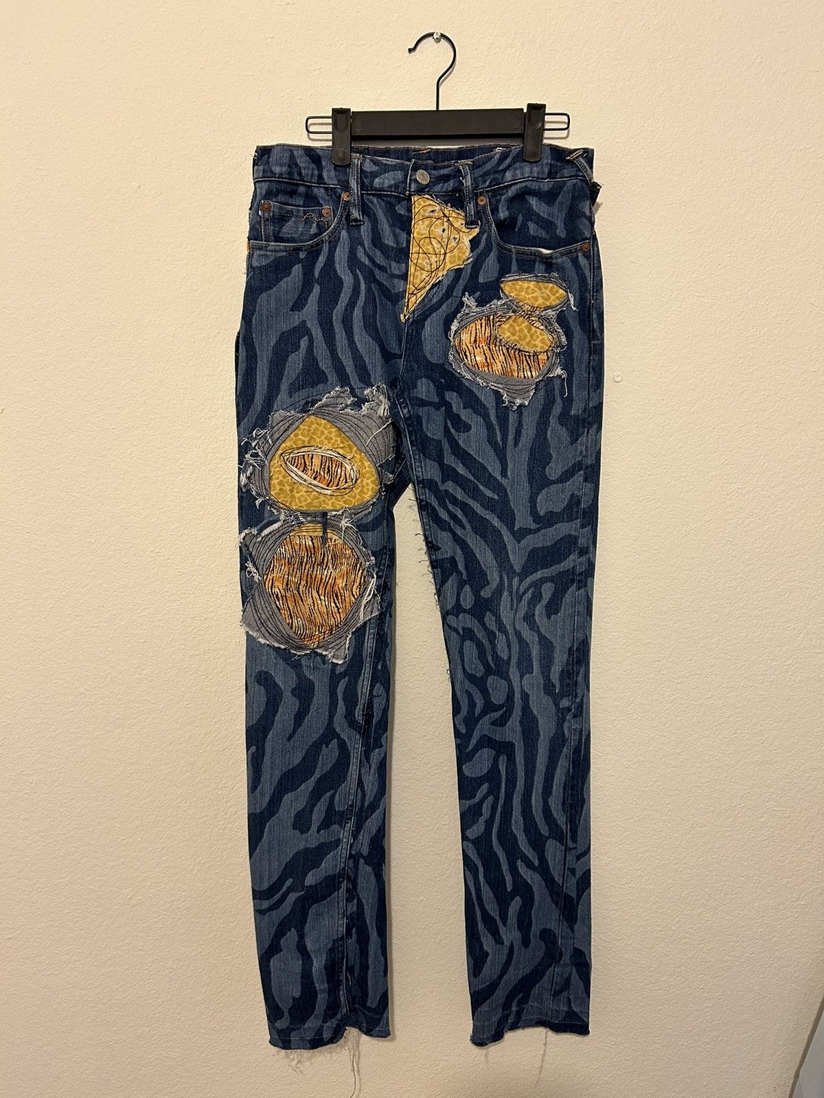 image of 2021 Evisu Cheetah Denim in Blue, Men's (Size 29)