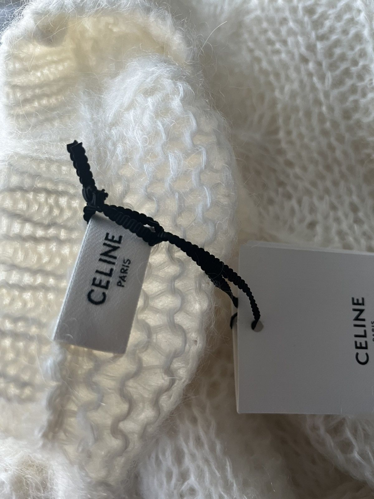 Celine × Hedi Slimane Brand New Super Runway Celine by Hedi Boxy Aran Sweater Size US XXL / EU 58 / 5 - 21 Thumbnail