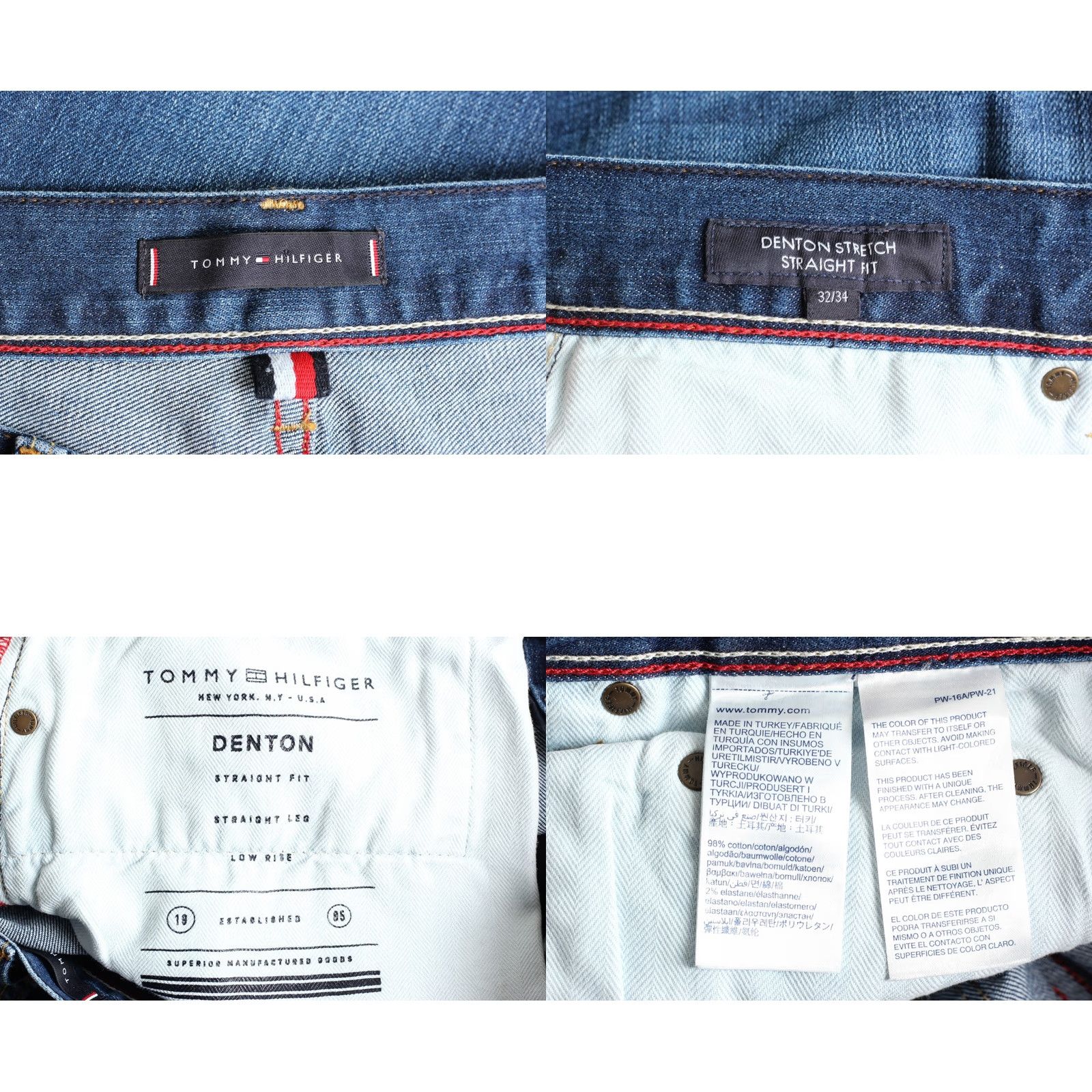 Tommy Hilfiger TOMMY HILFIGER DENTON Jeans Men Size W32 L34 Straight Low Rise Stretch DZ7173 Size US 32 / EU 48 - 8 Thumbnail