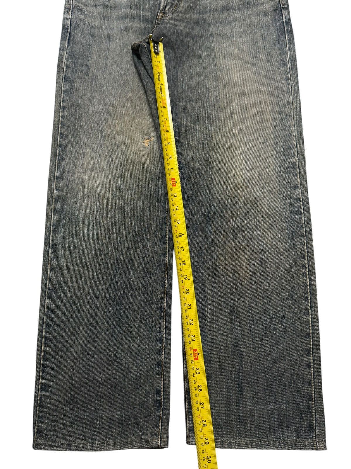 Edwin Vintage 90s Edwin 404 Faded Wash Relaxed Wide Leg Jeans Size US 33 - 11 Thumbnail