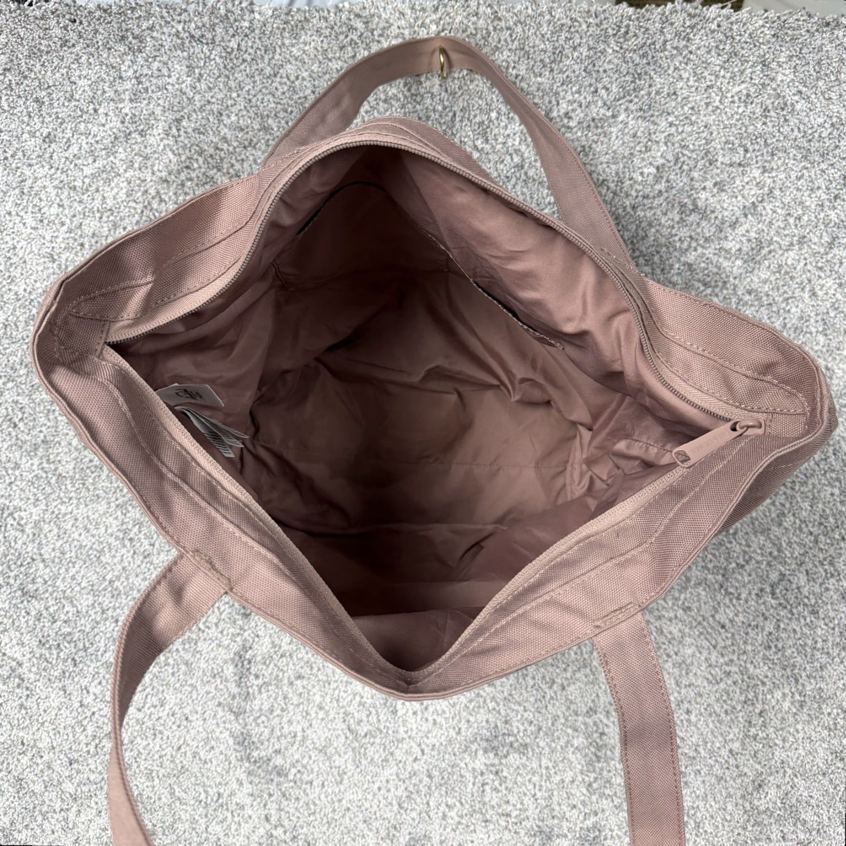 Vintage Herschel Tote Bag Mica Ash Rose Pink Canvas 17.5x6 Large Travel School Everyday Womens Size ONE SIZE - 7 Thumbnail