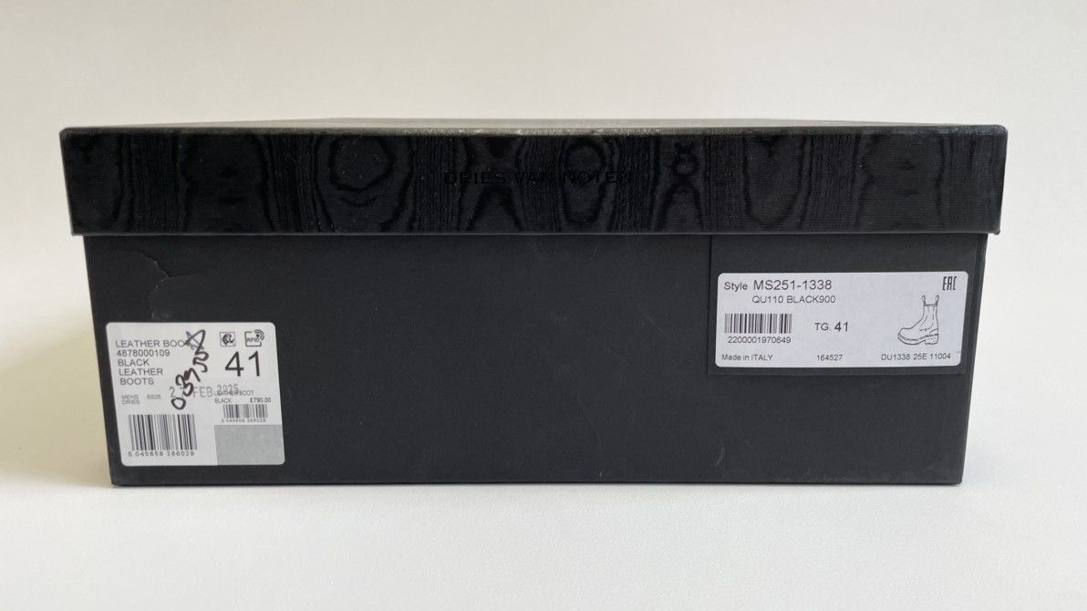 Dries Van Noten Black Tumbled Leather Boots Size US 8 / EU 41 - 21 Thumbnail
