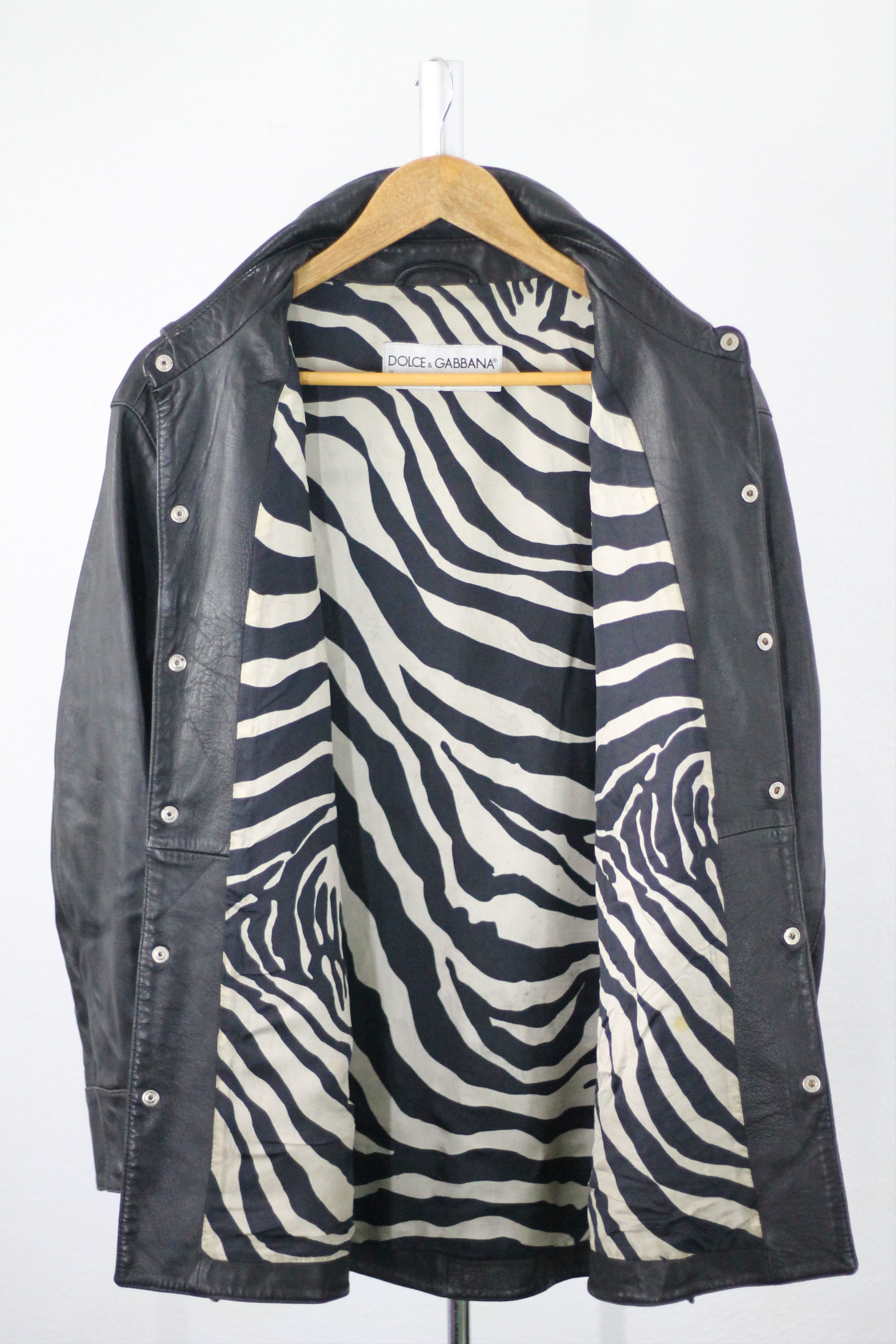 Dolce & Gabbana × Vintage RARE! Vintage DOLCE & GABBANA Leather Shirt Light Jacket. Size US L / EU 52-54 / 3 - 4 Thumbnail