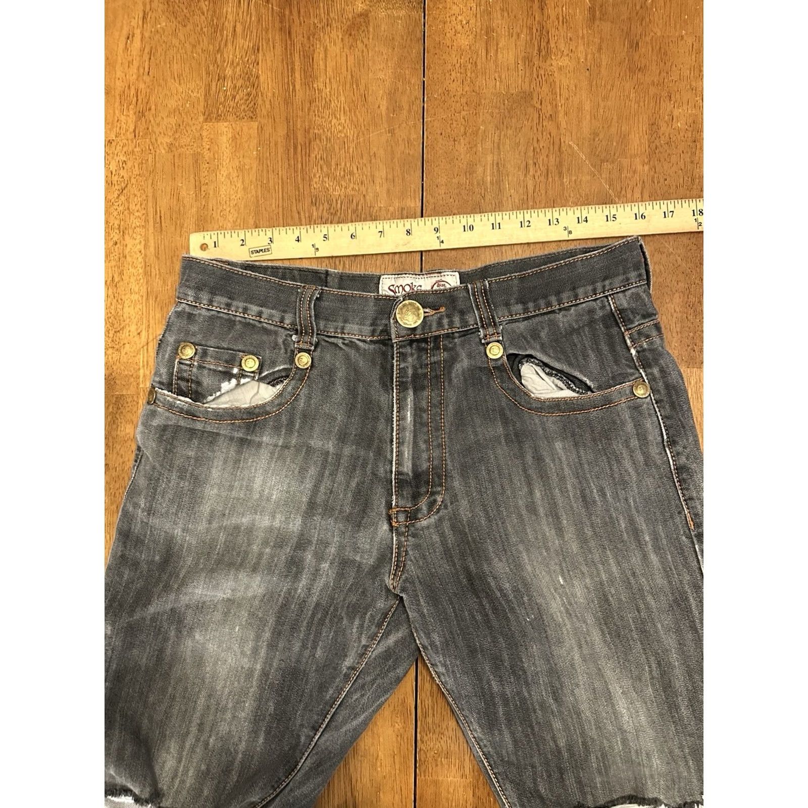 Vintage Y2K Smoke Rise Jorts Jeans Shorts Cutoff Fit 32x18 Embroidered Tiger Size US 32 / EU 48 - 4 Thumbnail
