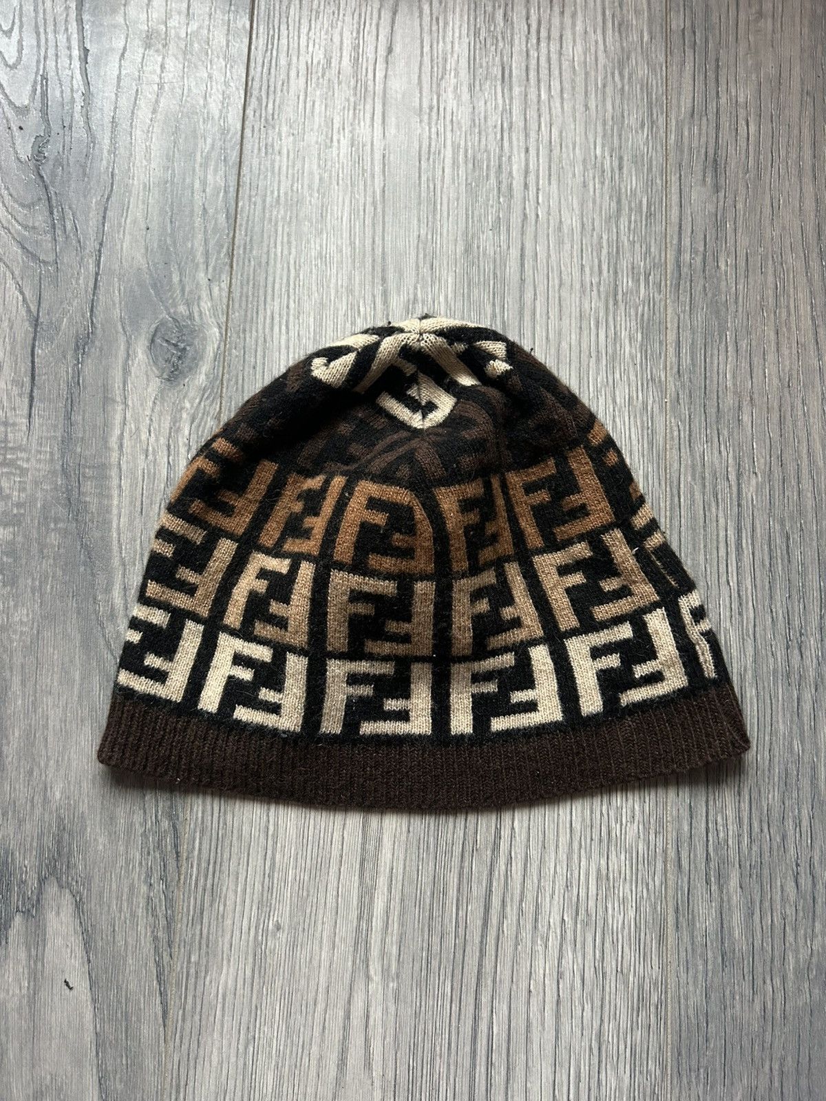 Fendi Fendi FF Zucca Monogram Gradient Beanie - Wool Blend Size ONE SIZE - 1 Thumbnail