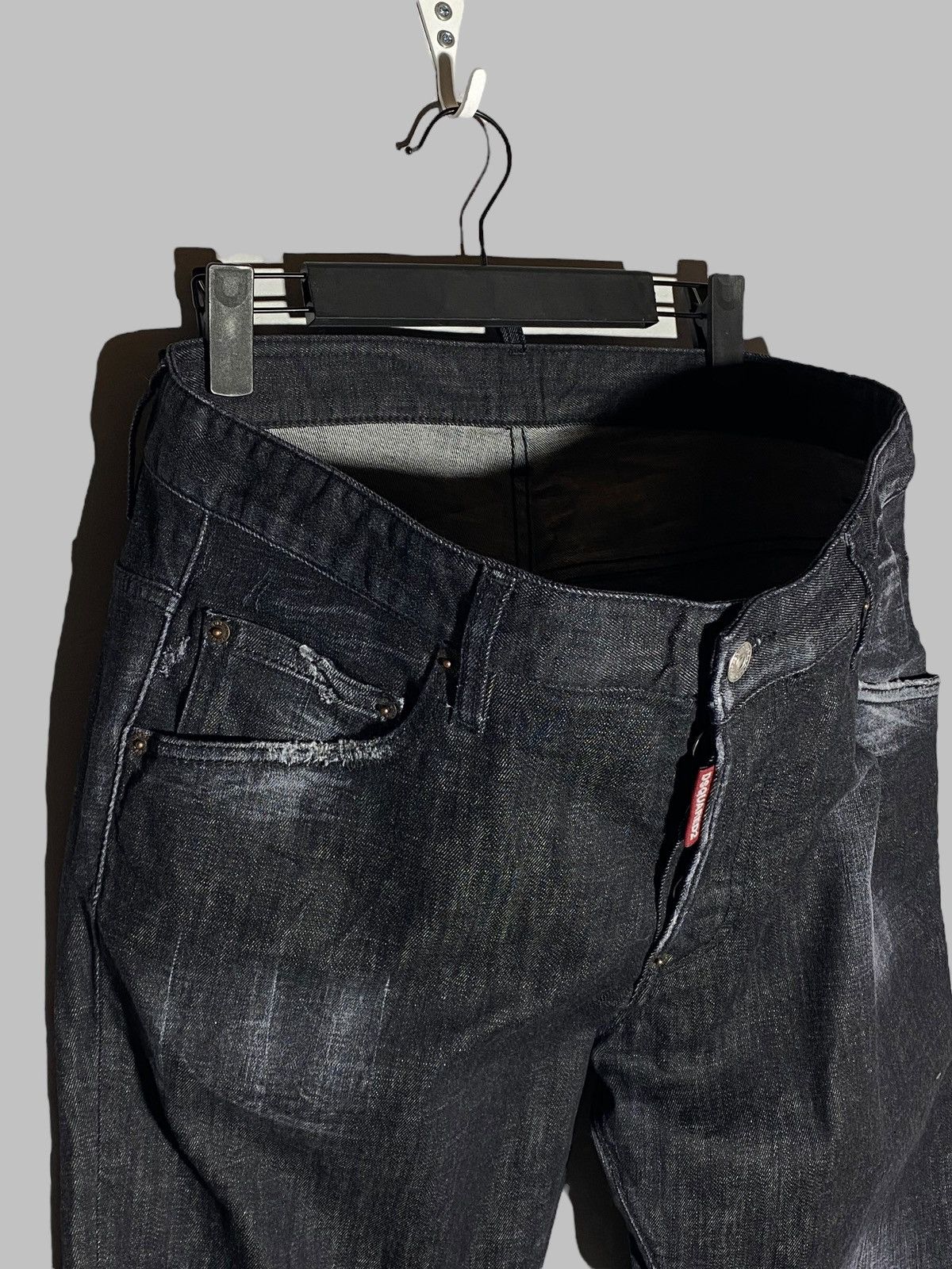 Dsquared2 🔥 DSQUARED2 BLACK WASHED JEANS SLIM TAPERED Y2K VIBES Size US 40 / EU 56 - 13 Thumbnail