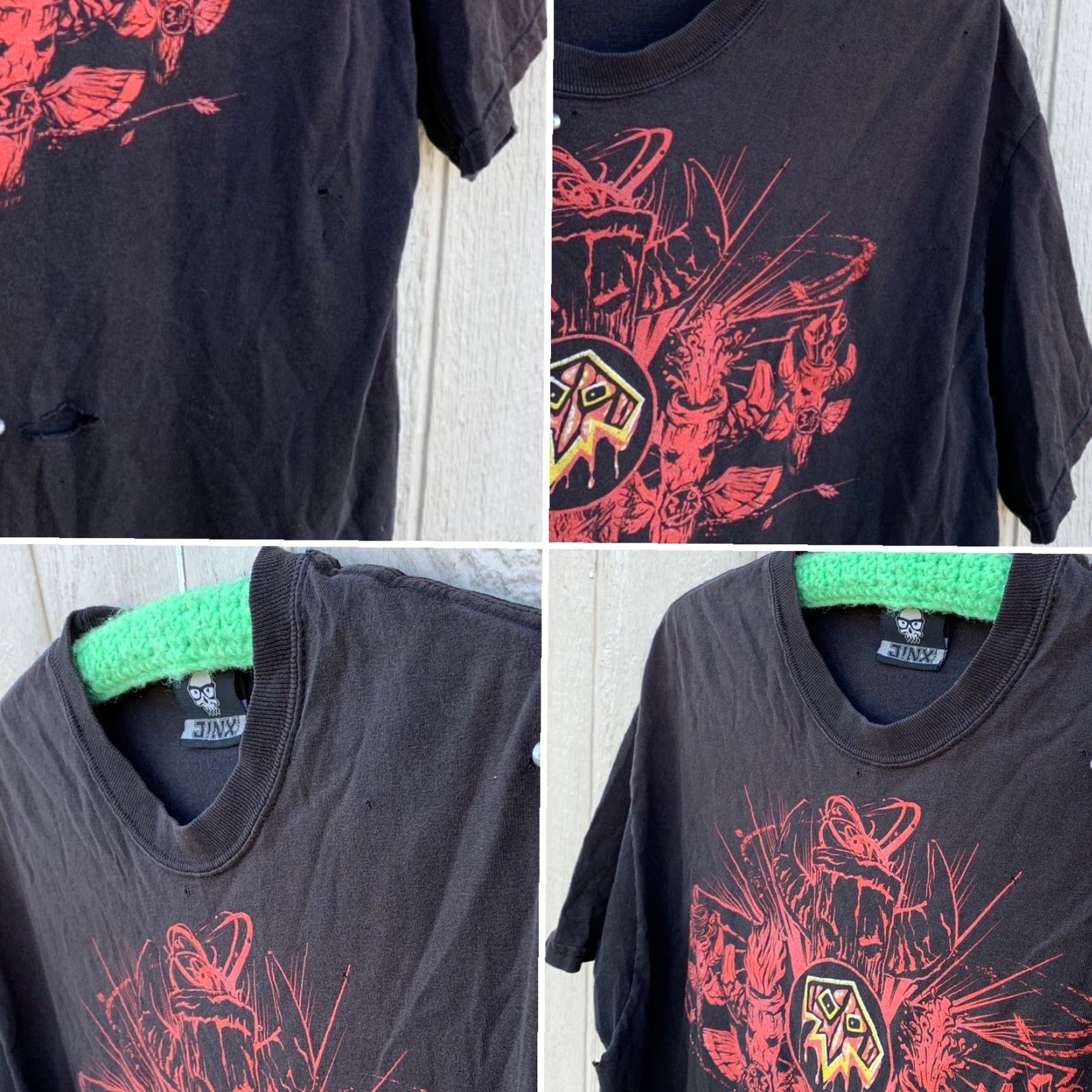 Vintage VINTAGE Jinx Blizzard Entertainment Inc T-Shirt Unisex Adults Short Sleeve Crew Neck Black Cotton 42-44 Graphic Print Size L Mens Women Girls Boys Size US L / EU 52-54 / 3 - 7 Thumbnail