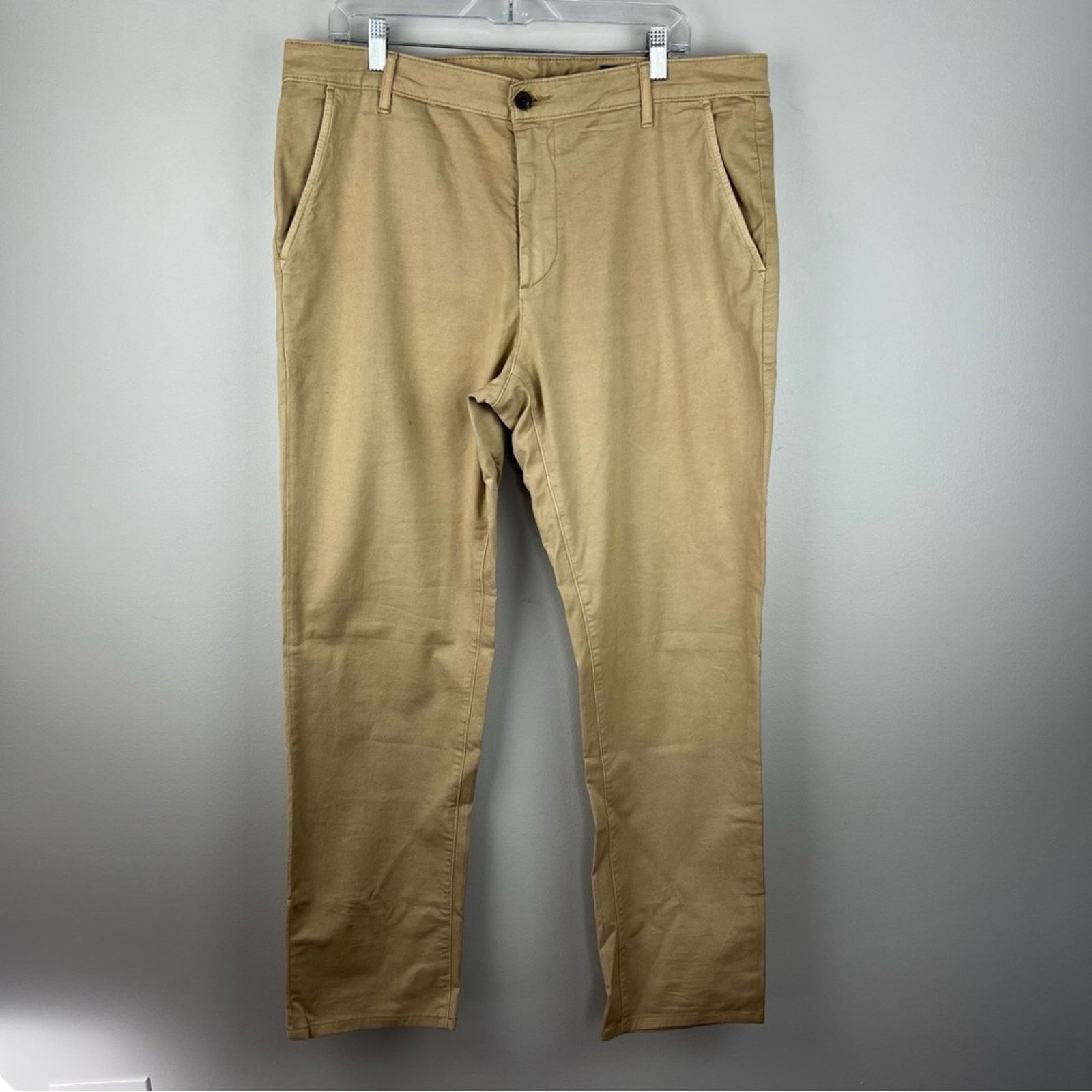 AG Adriano Goldschmied AG Marshall Tan Slim Fit Chino Pants Size US 38 / EU 54 - 4 Thumbnail